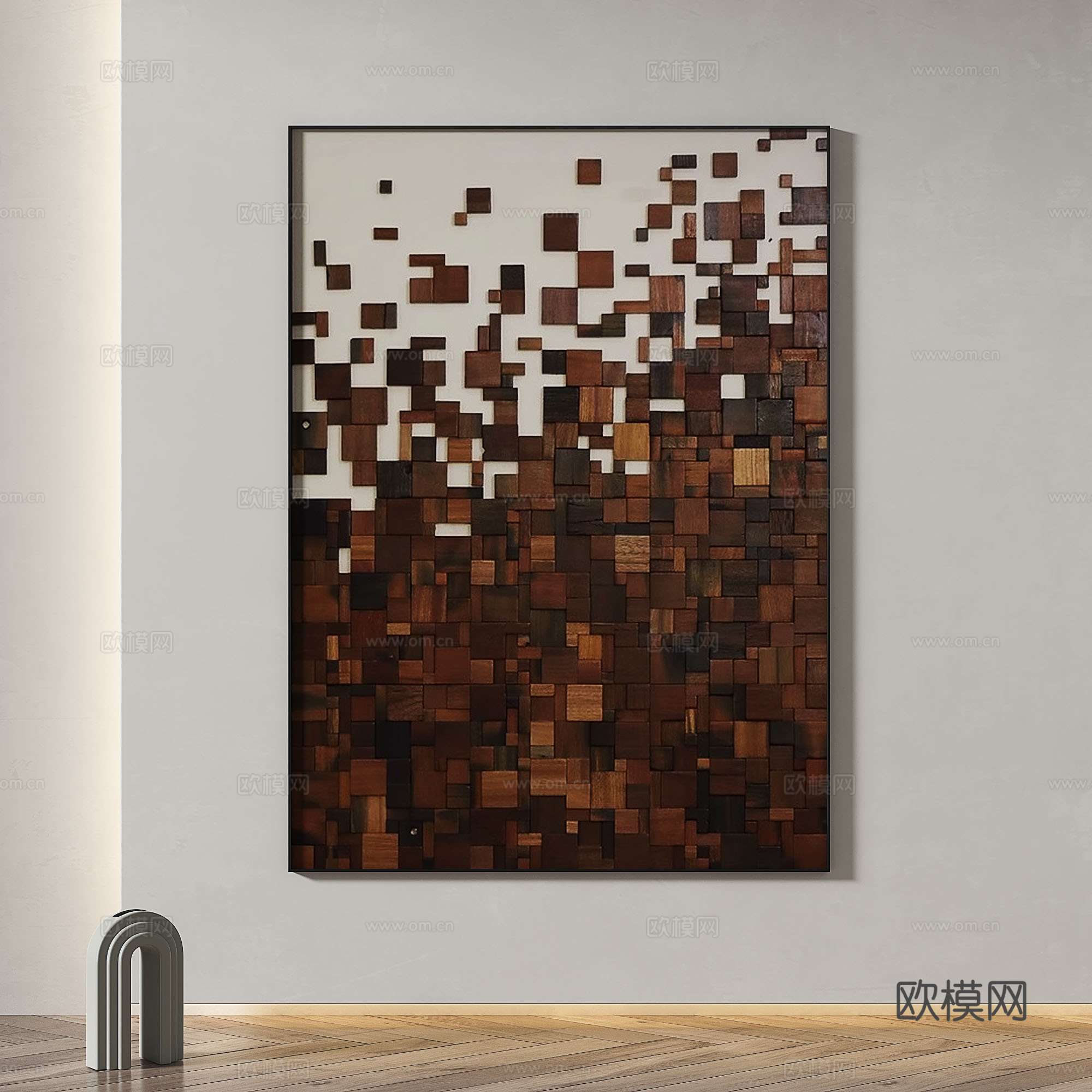 现代，立体，简约，抽象，复古，轻奢，装饰画3d模型