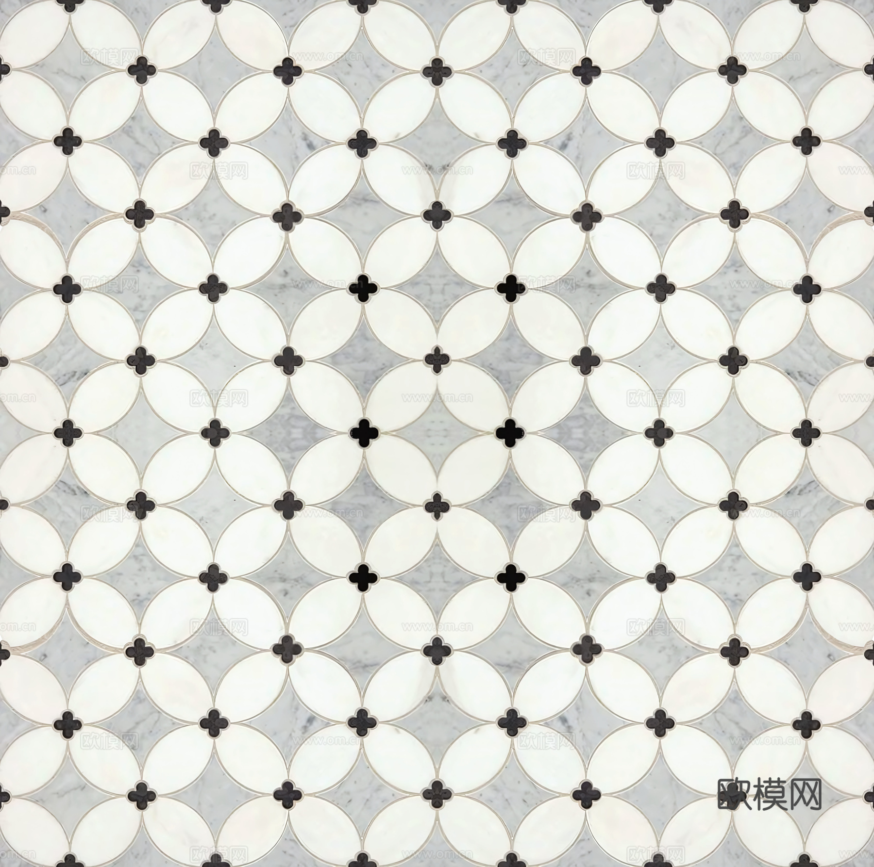 现代无缝石材地面石材拼花大理石