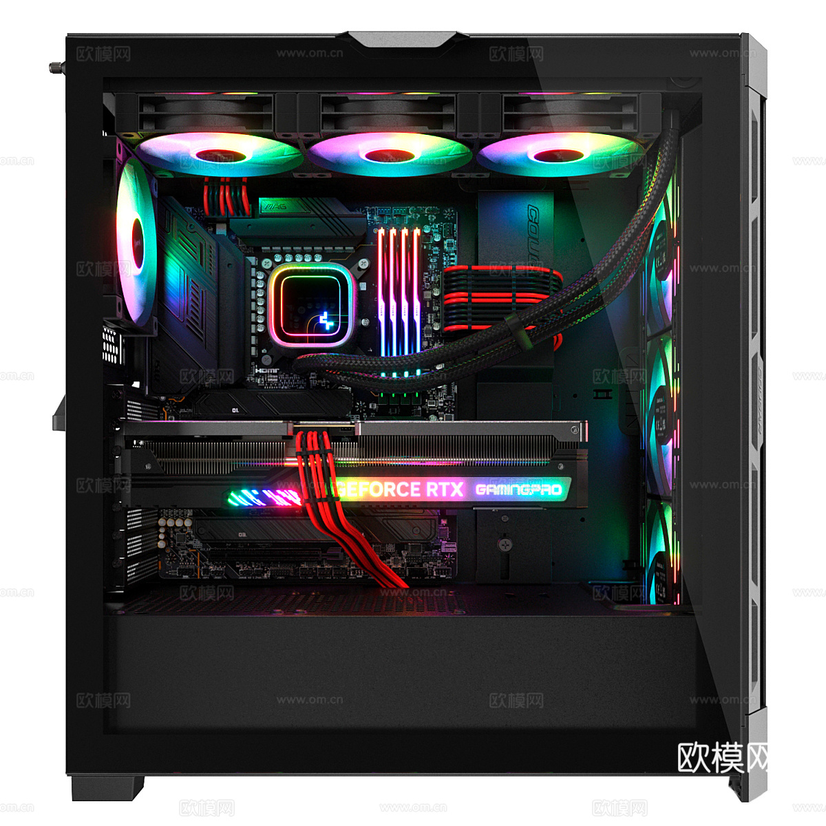 现代游戏电脑主机3d模型