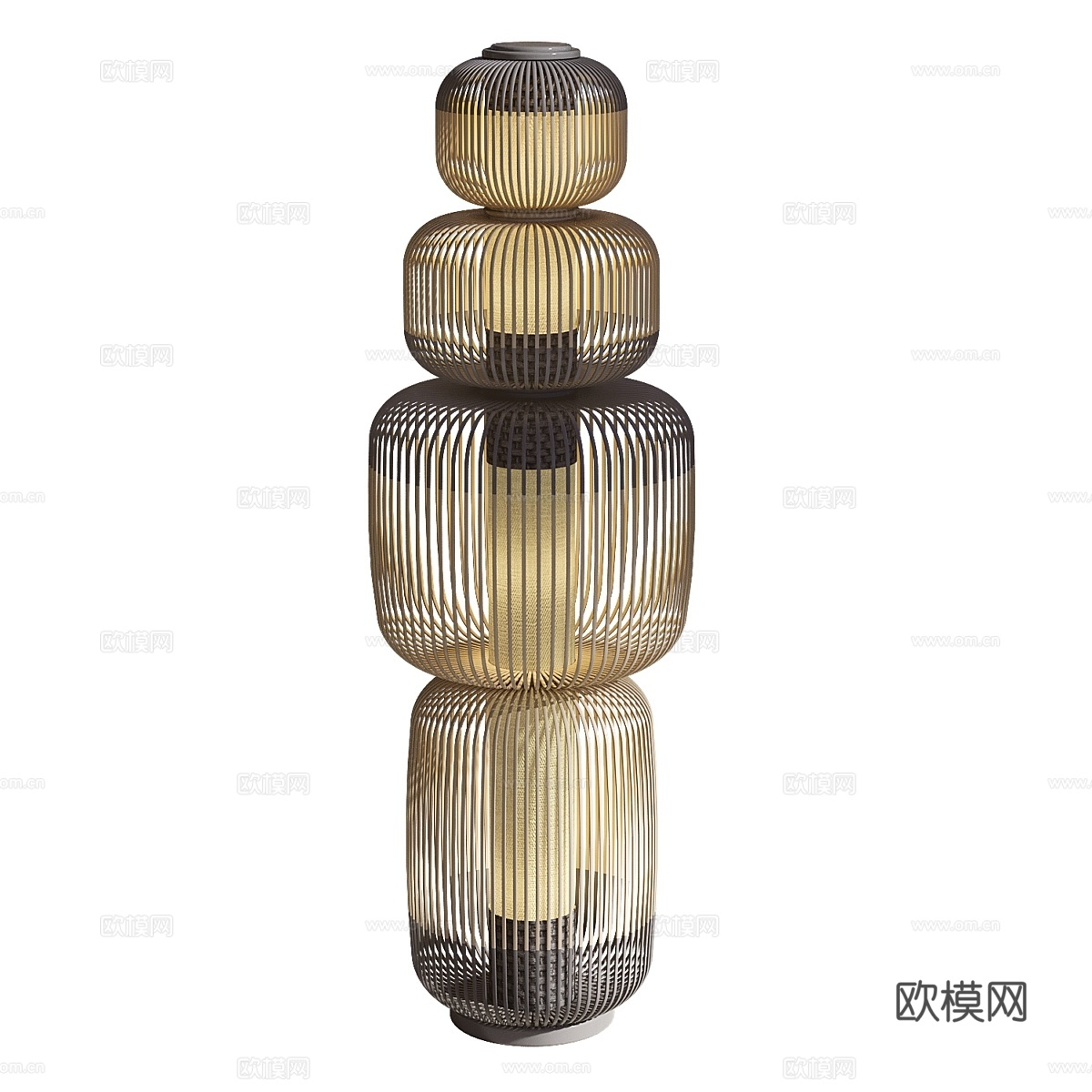 竹制灯 43d模型