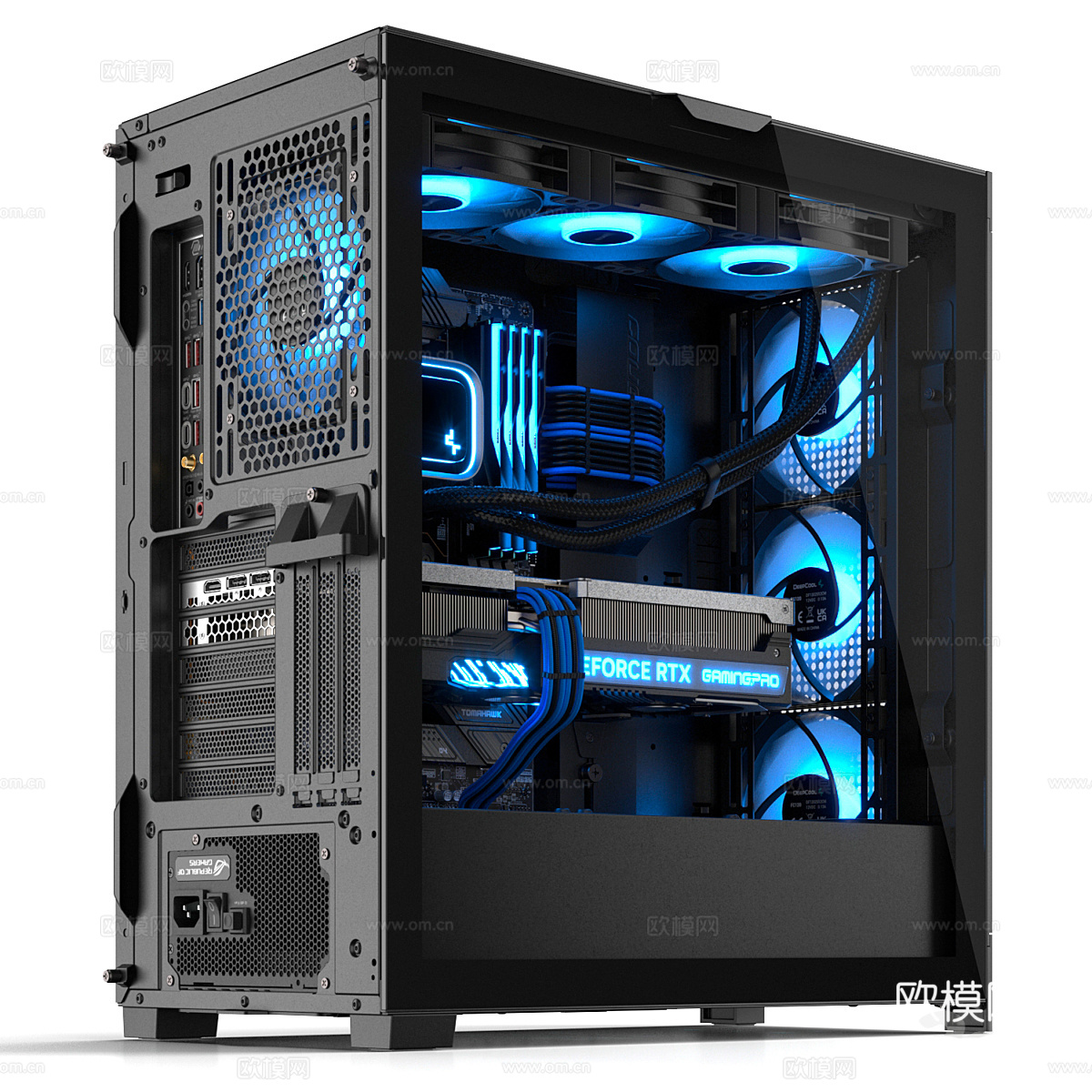 现代游戏电脑主机3d模型