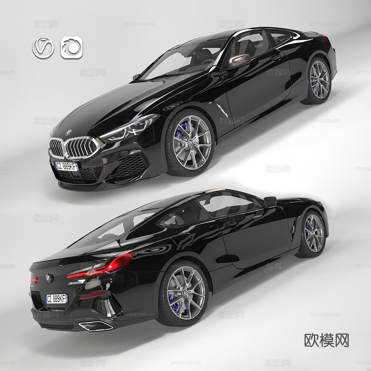 宝马8系M850i轿跑车20193d模型