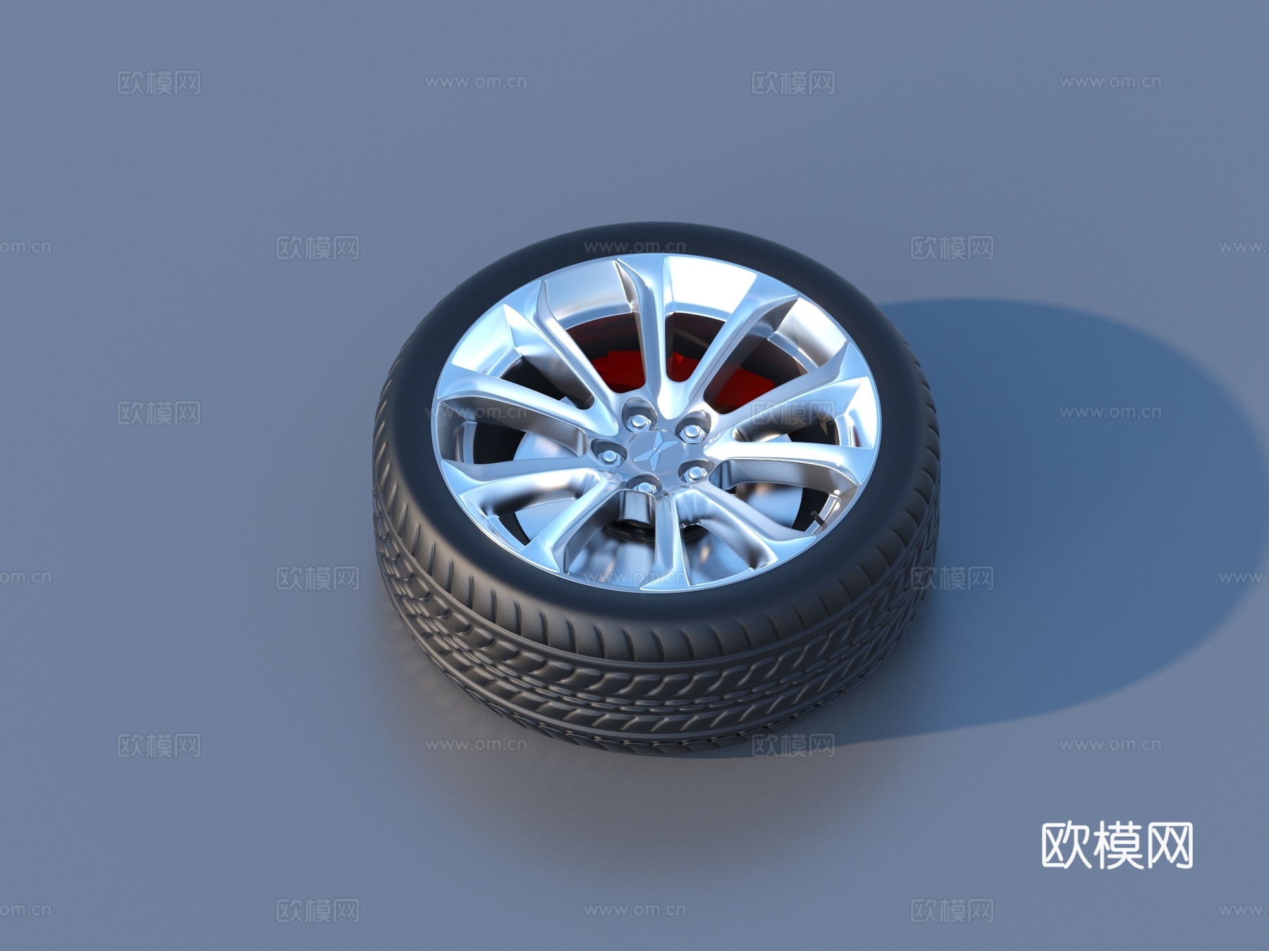 轮胎 汽车车轮 车胎 轮毂3d模型