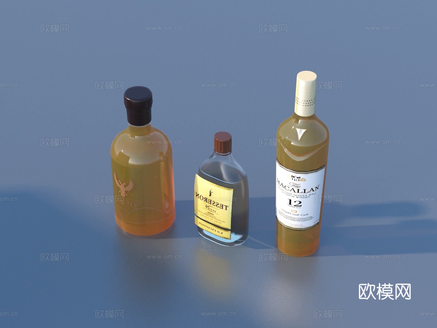 酒瓶 啤酒 白酒 名酒 酒水3d模型