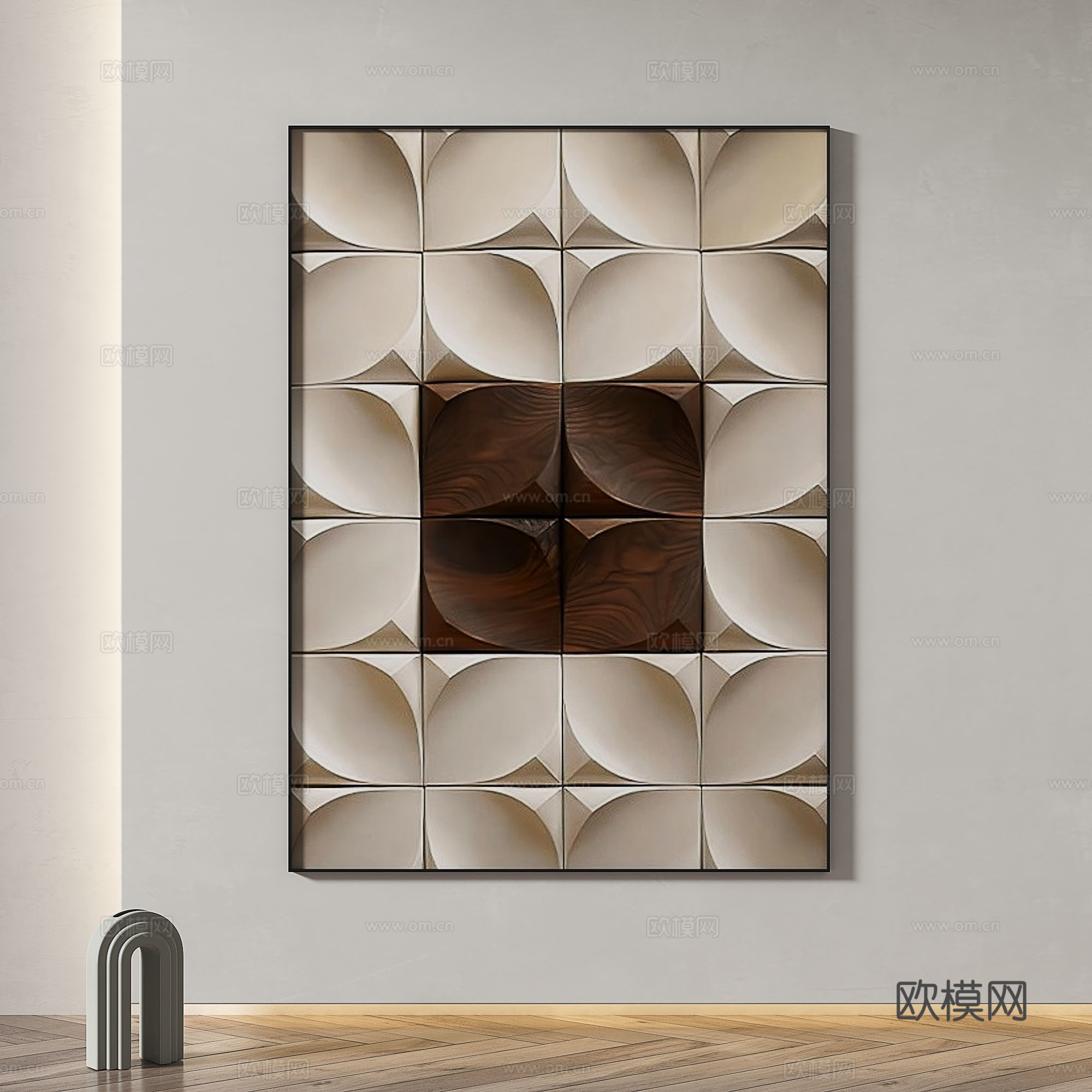 现代，立体，简约，抽象，复古，轻奢，装饰画3d模型