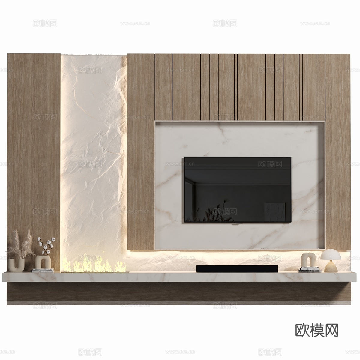 电视墙 1233d模型