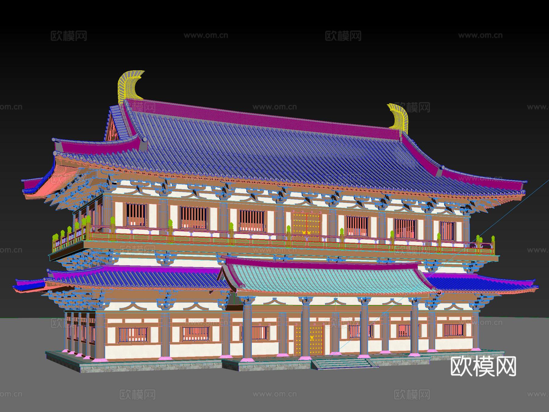 中式 建筑 古建 斗拱 东方美学3d模型