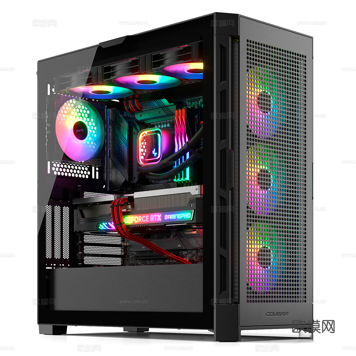 现代游戏电脑主机3d模型