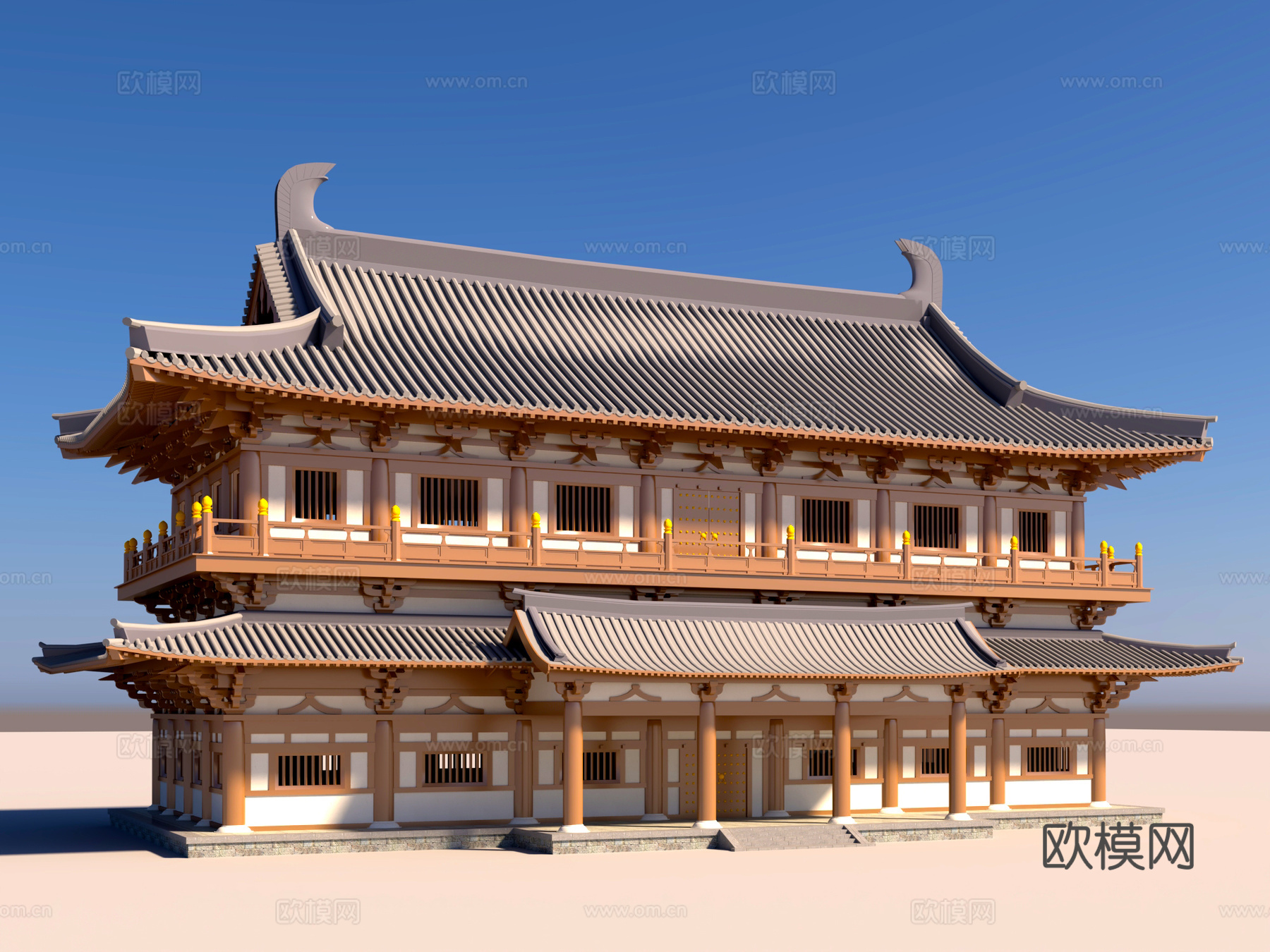 中式 建筑 古建 斗拱 东方美学3d模型
