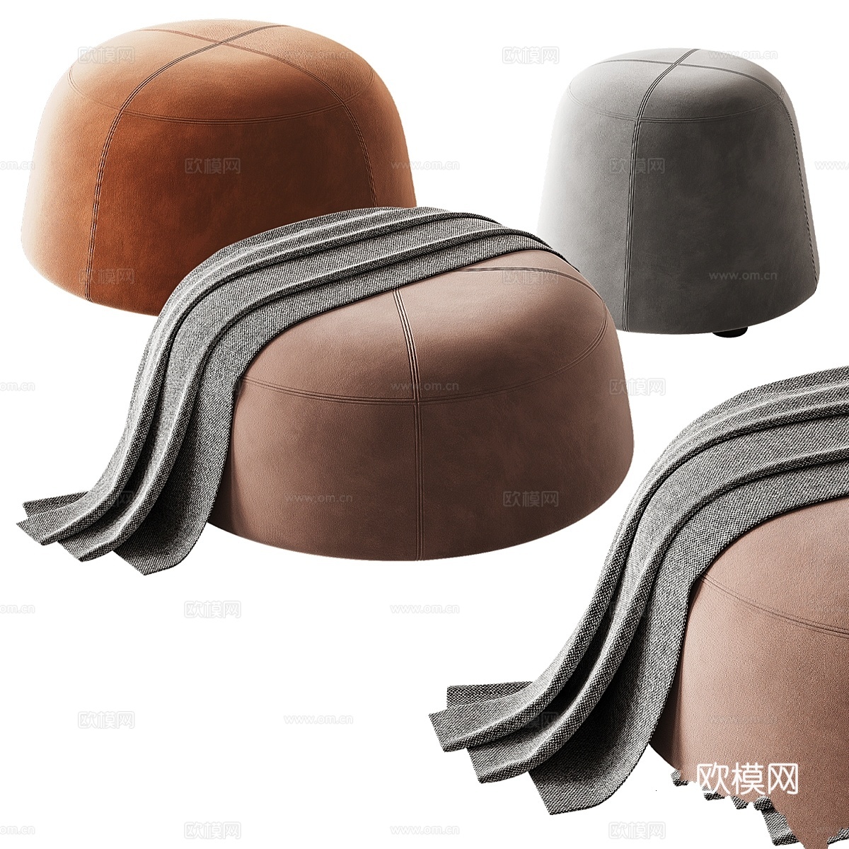 MDF Italia 富士 pouf3d模型