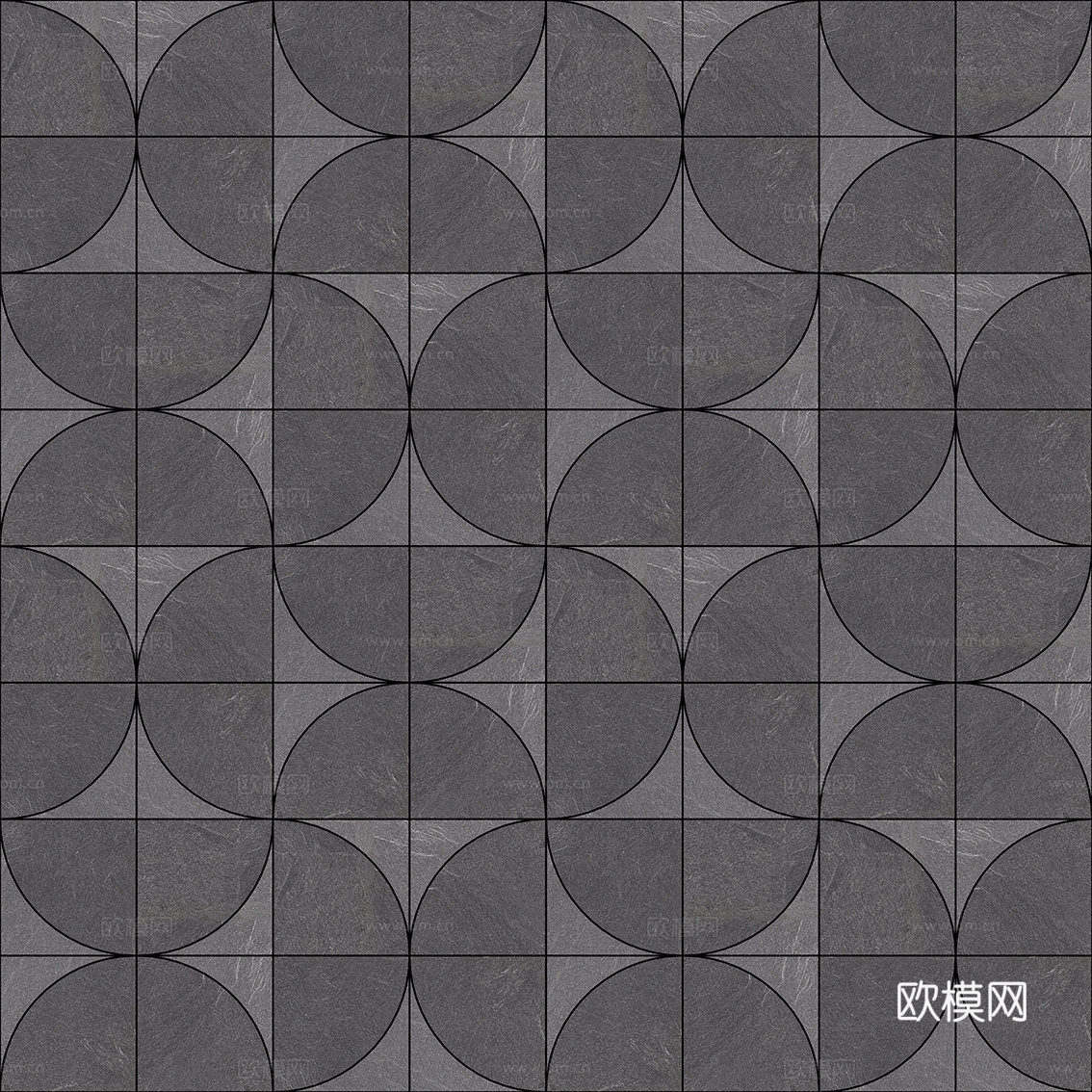 现代无缝地面石材拼花 灰色跳色广场砖贴图