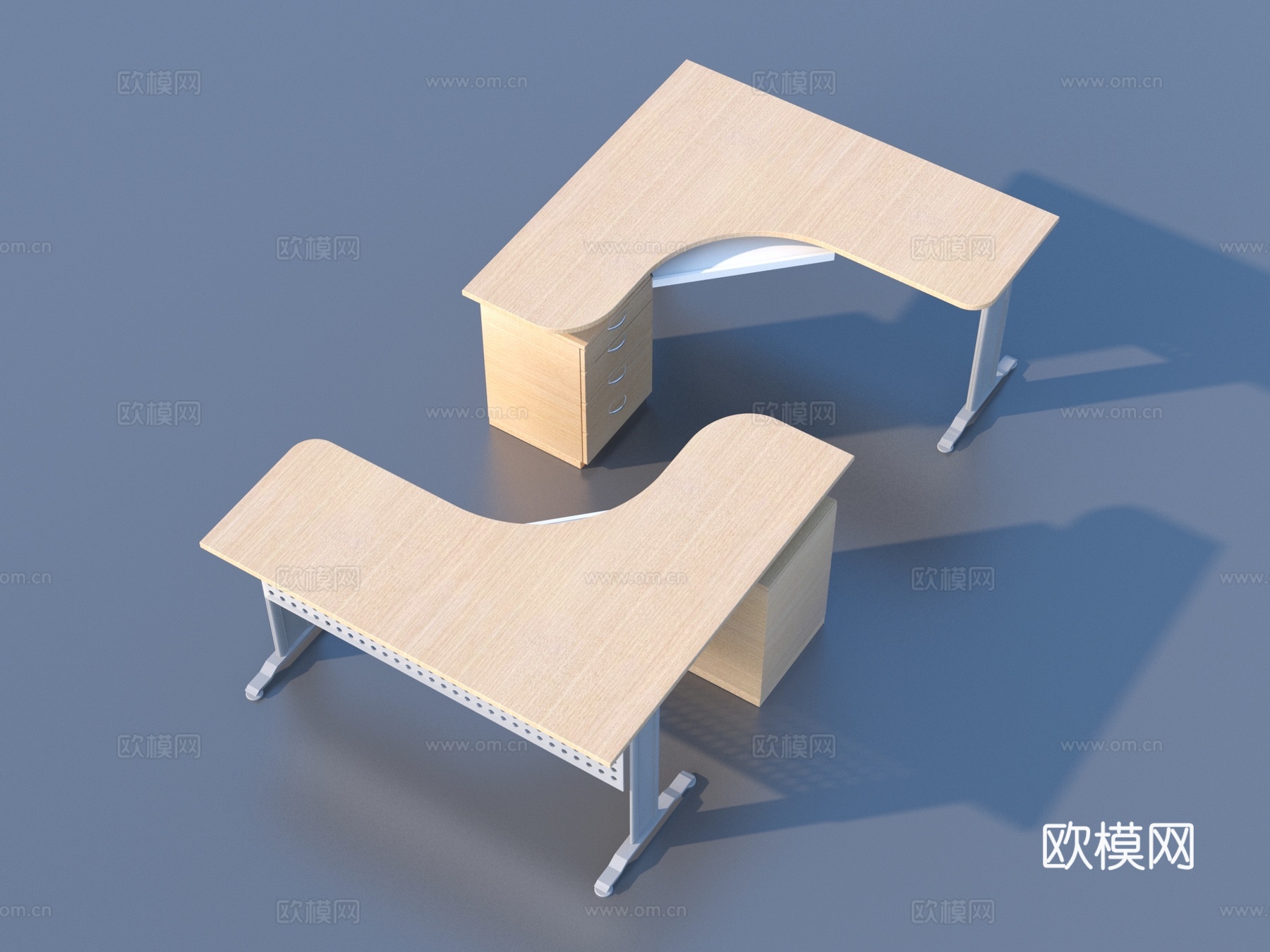 办公桌 电脑桌 家具3d模型下载