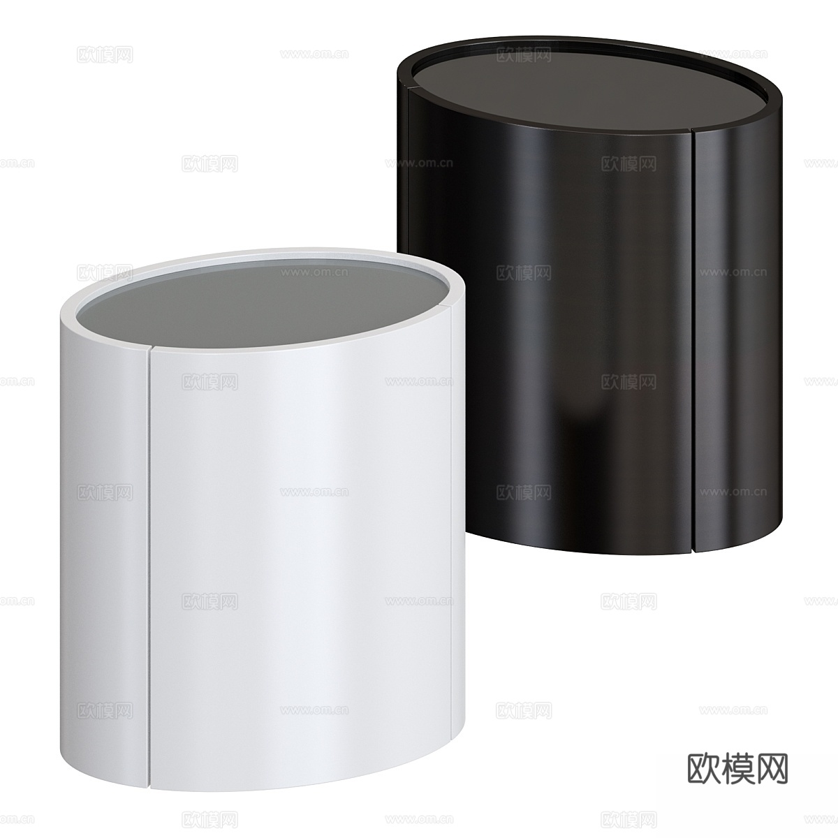 Woltu 椭圆形 - 床头柜3d模型