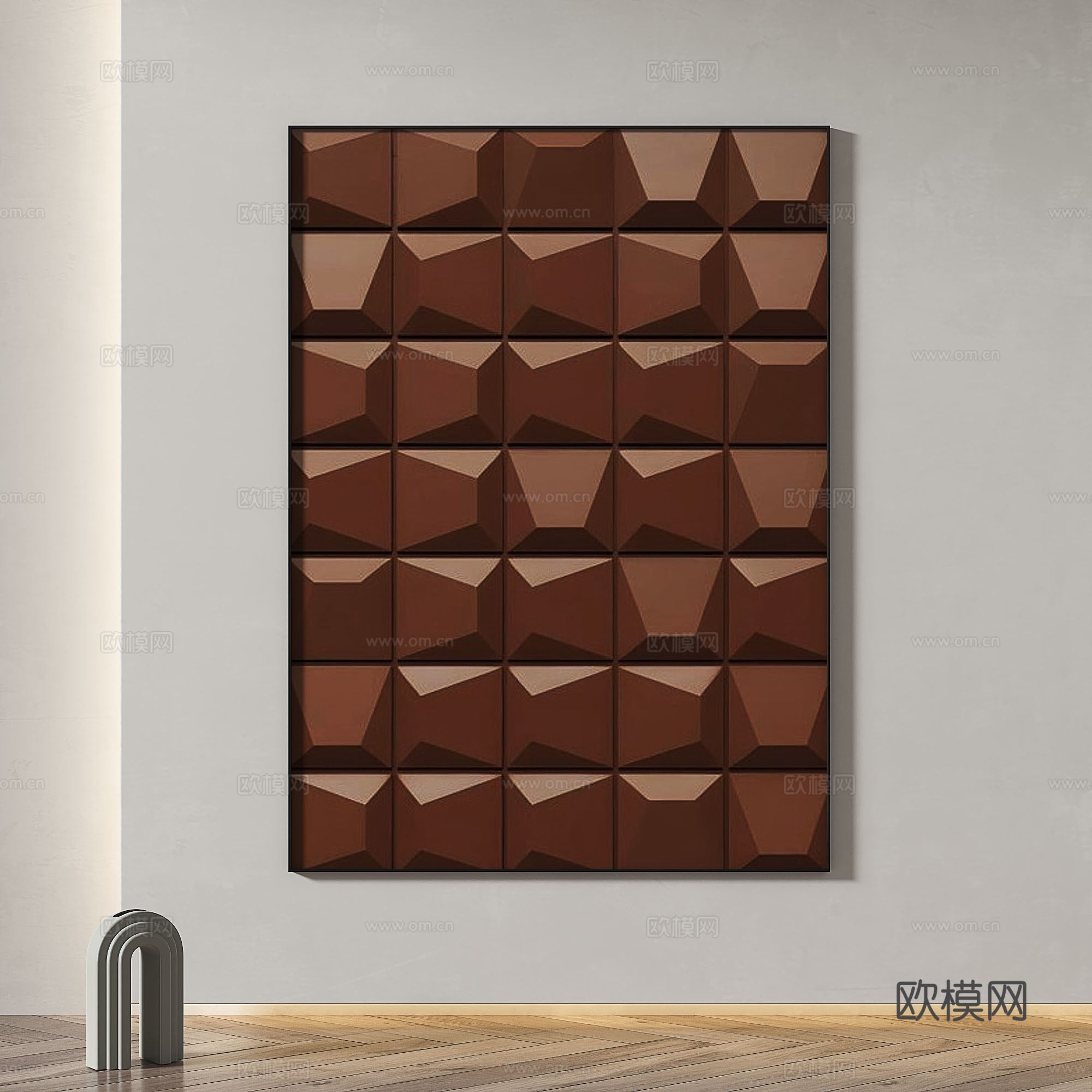 现代，立体，简约，抽象，复古，轻奢，装饰画3d模型