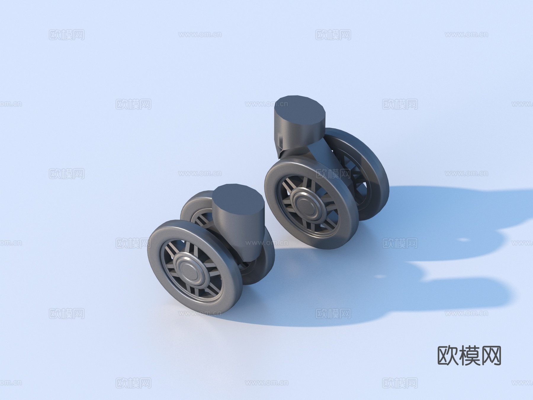 万向轮 椅子轮 箱轮3d模型