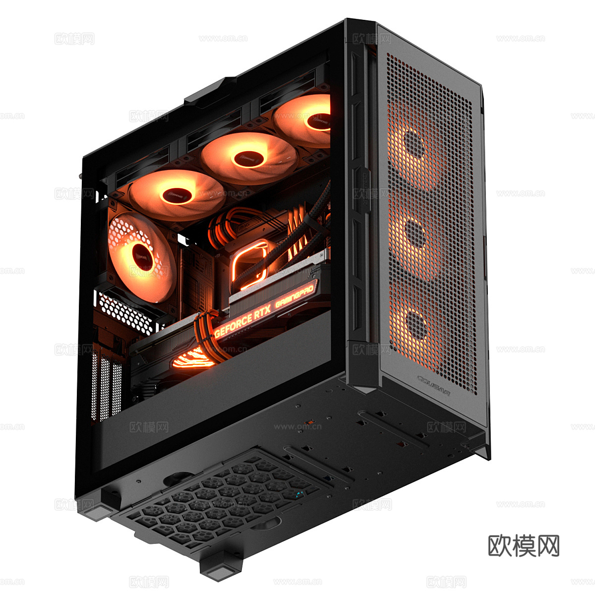 现代游戏电脑主机3d模型