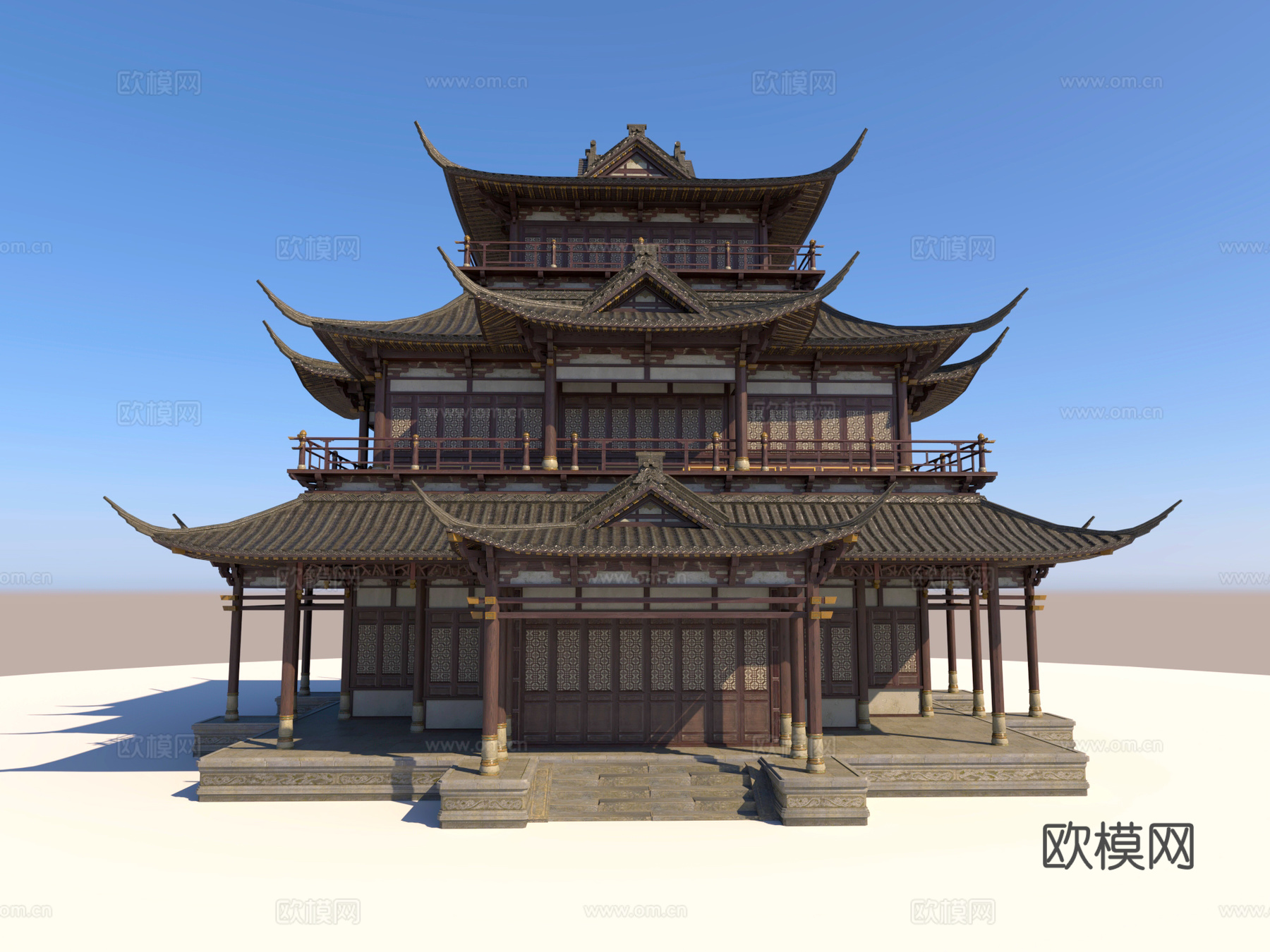 中式 建筑 古建 斗拱 东方美学3d模型