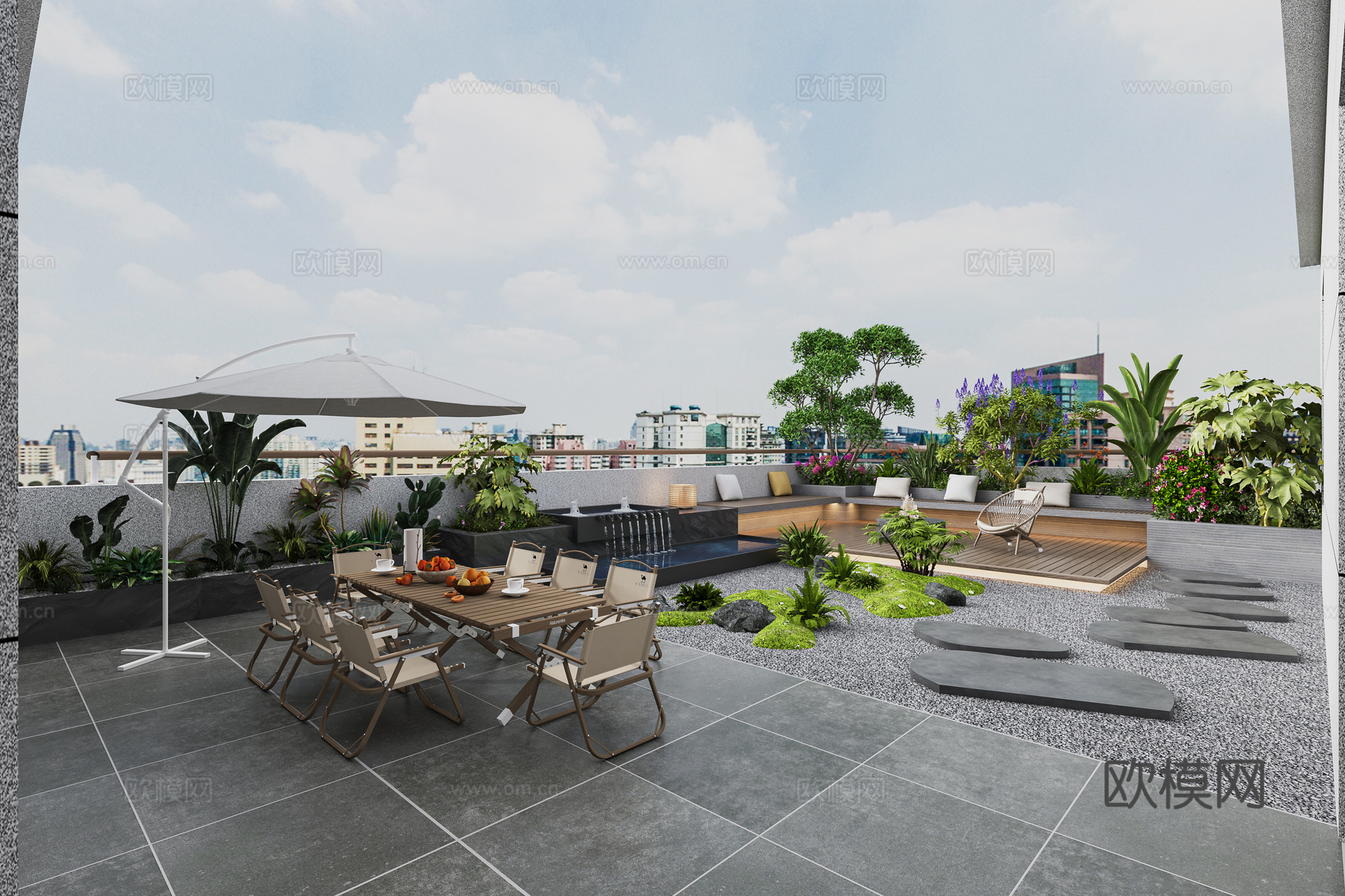 庭院花园3d模型
