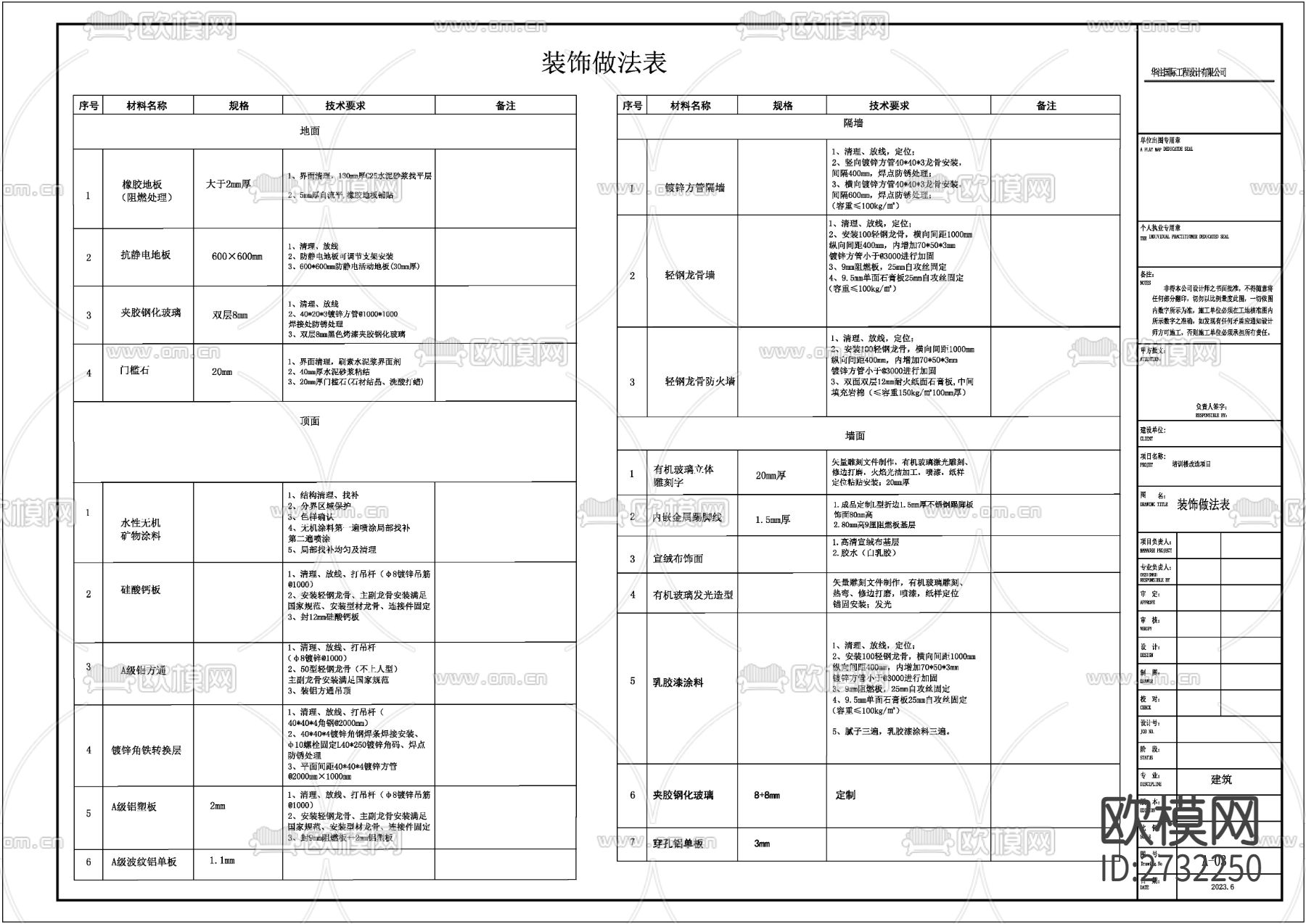 培训楼室内装修cad施工图