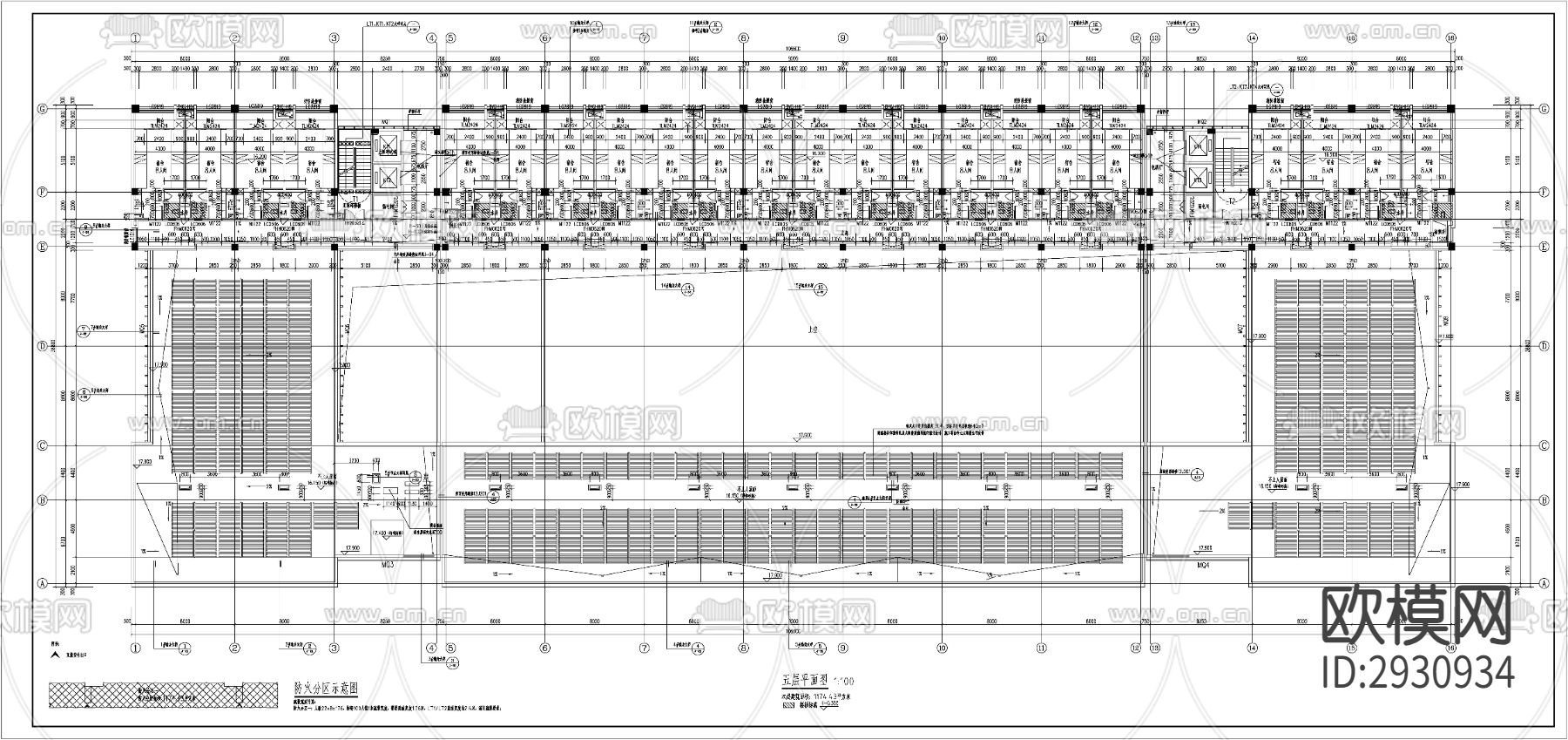 厂区生活综合楼建筑cad施工图