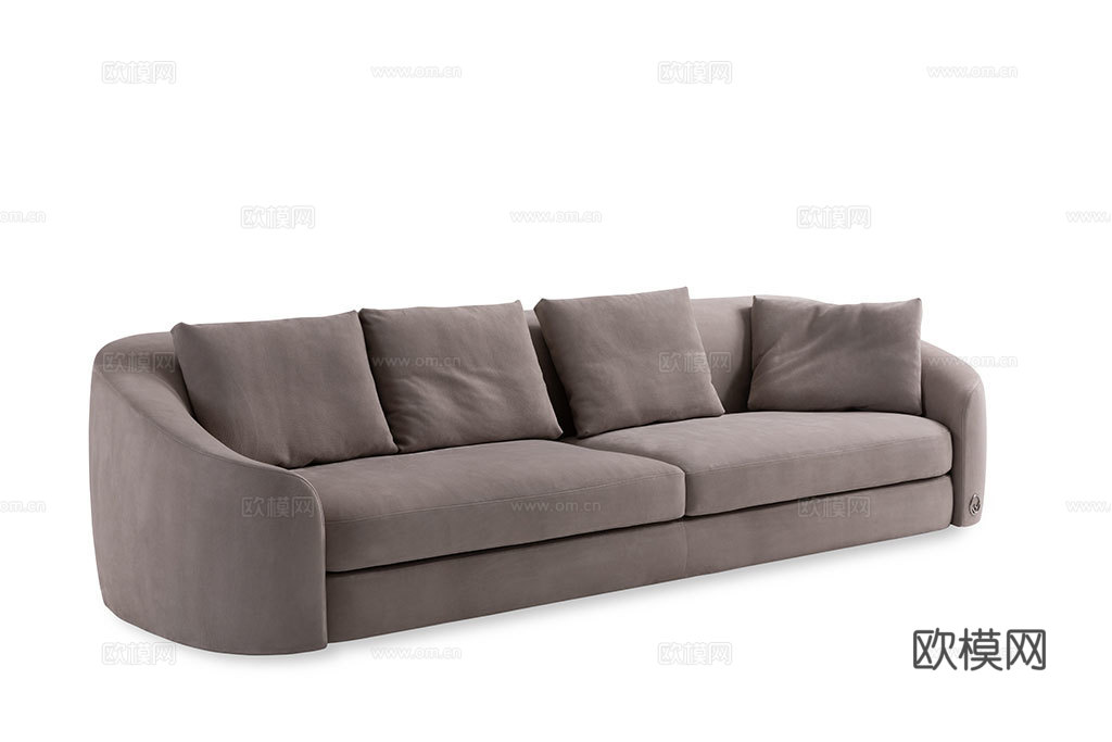 FENDI 意式三人沙发3d模型下载（渲染图1）