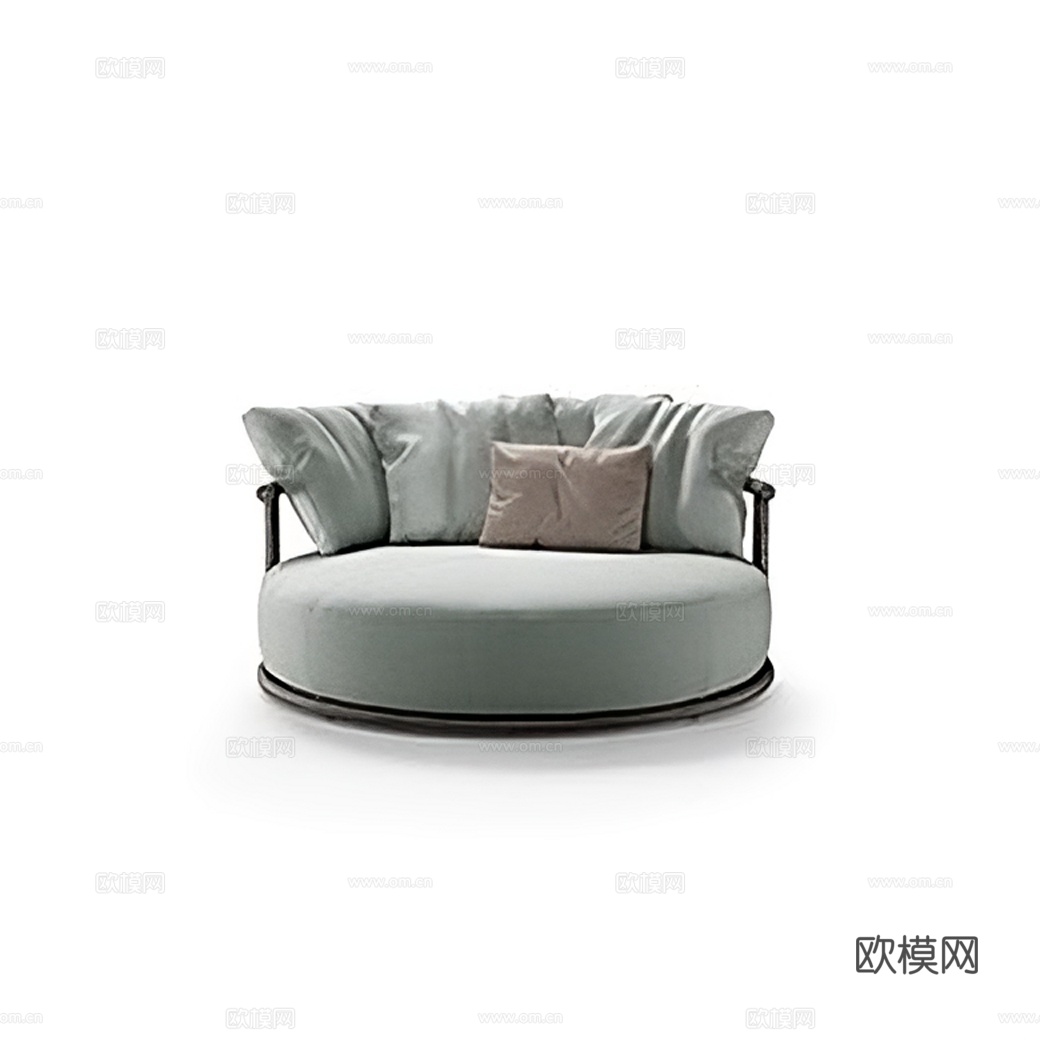 flexform 意式圆形沙发3d模型下载（渲染图1）