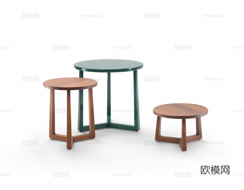 flexform 意式边几3d模型下载（渲染图2）