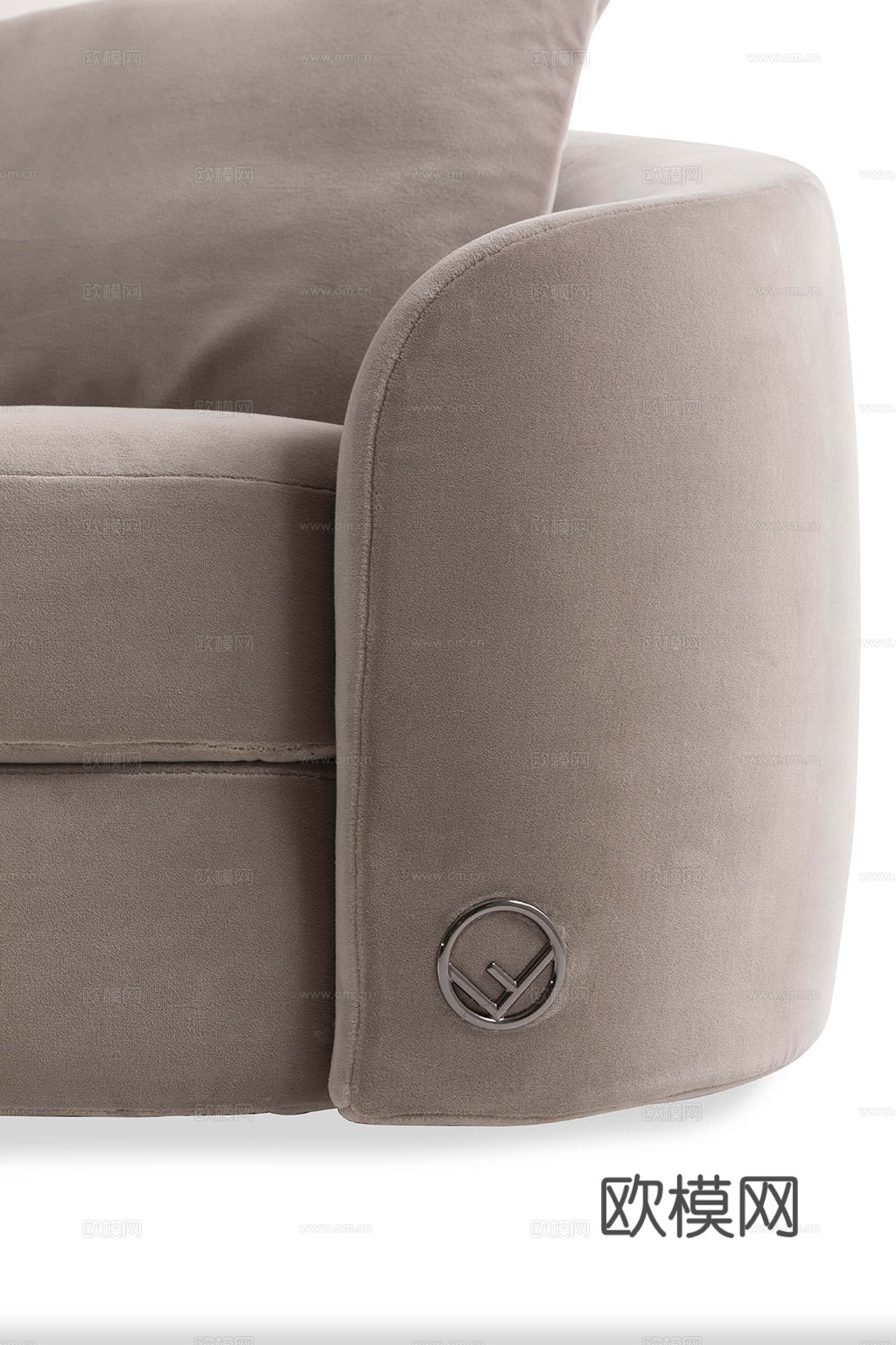 FENDI 意式三人沙发3d模型下载（渲染图2）