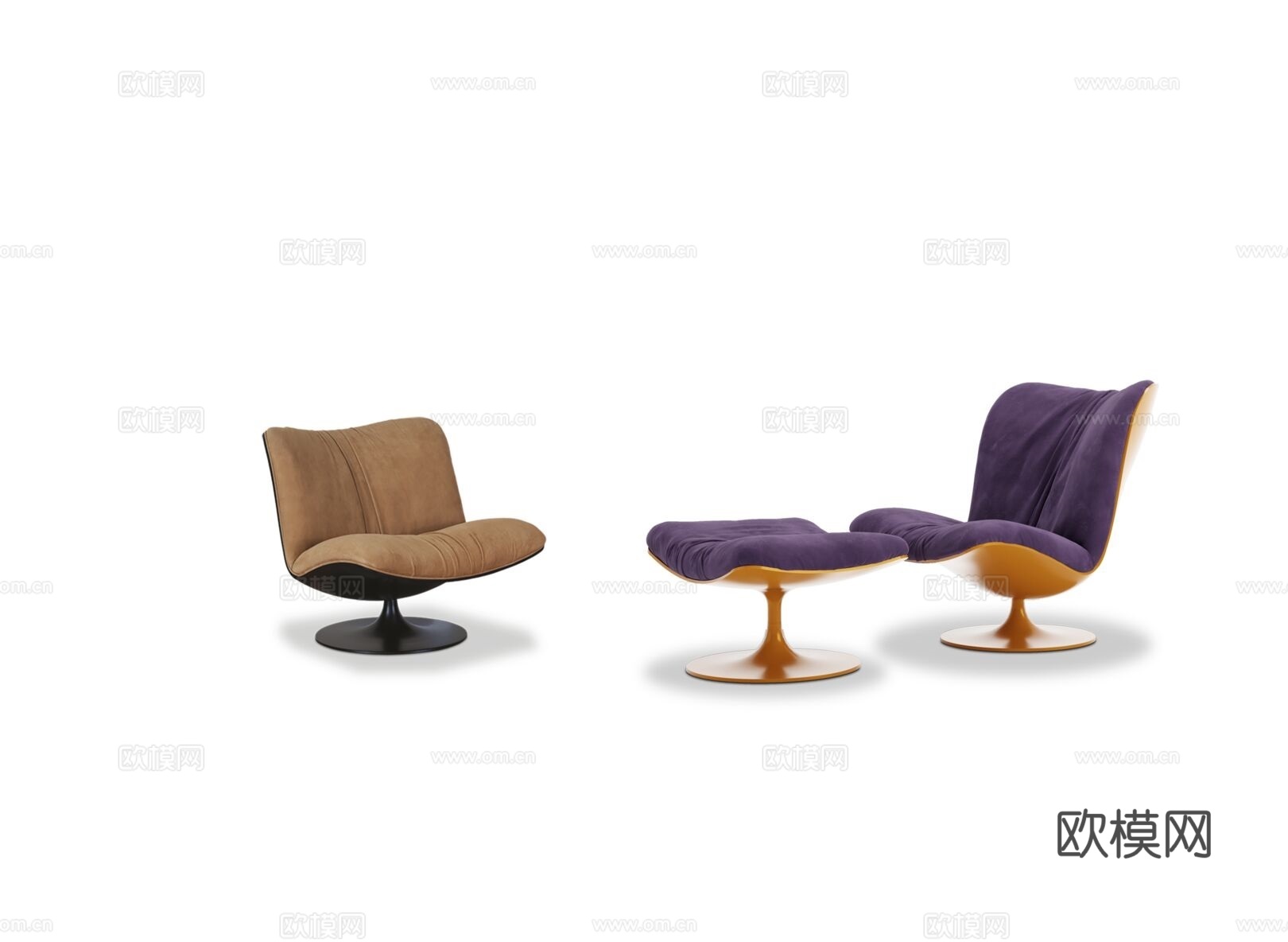 baxter 意式休闲椅3d模型下载