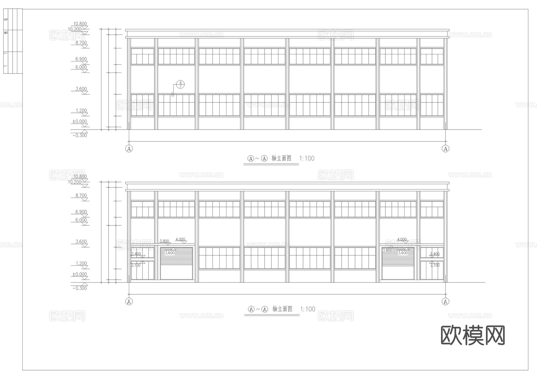 制衣车间建筑图cad施工图