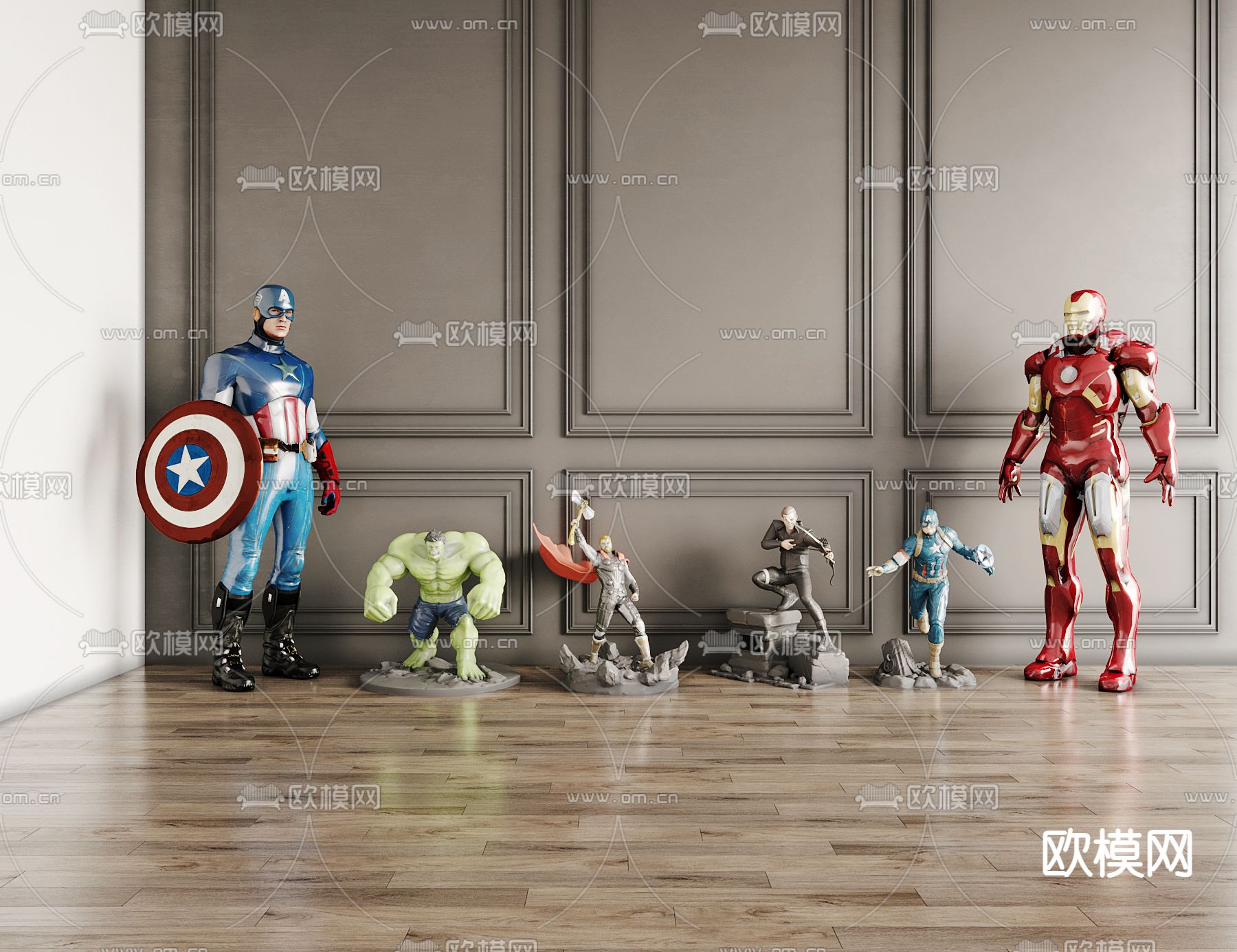 漫威人物 手办 钢铁侠3d模型下载