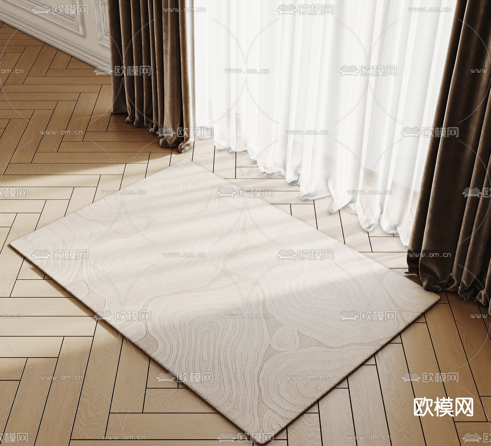 方毯 地毯3d模型