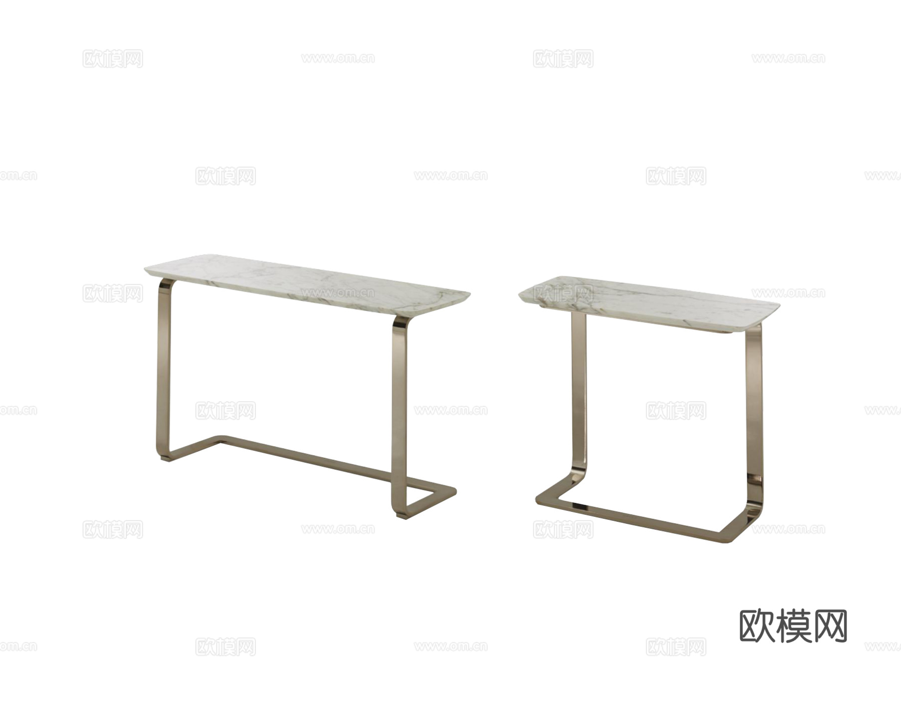 FENDI 意式沙发边几3d模型下载（渲染图2）