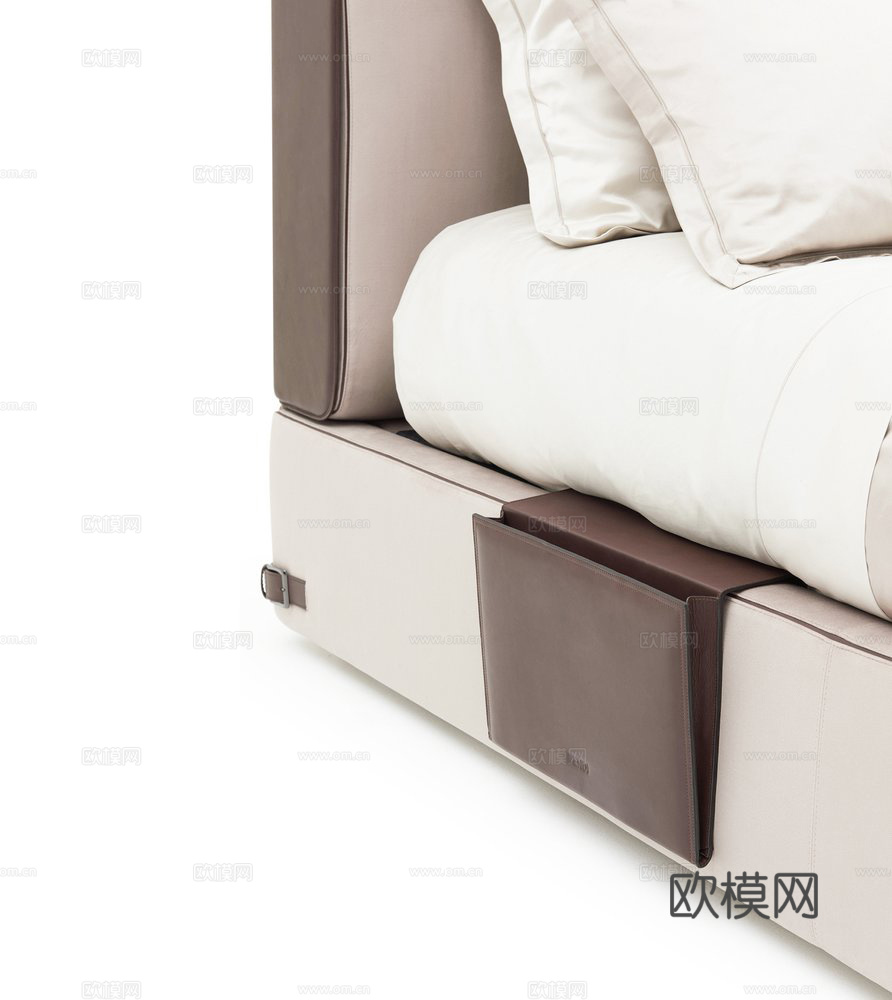 FENDI 双人床3d模型下载（渲染图3）