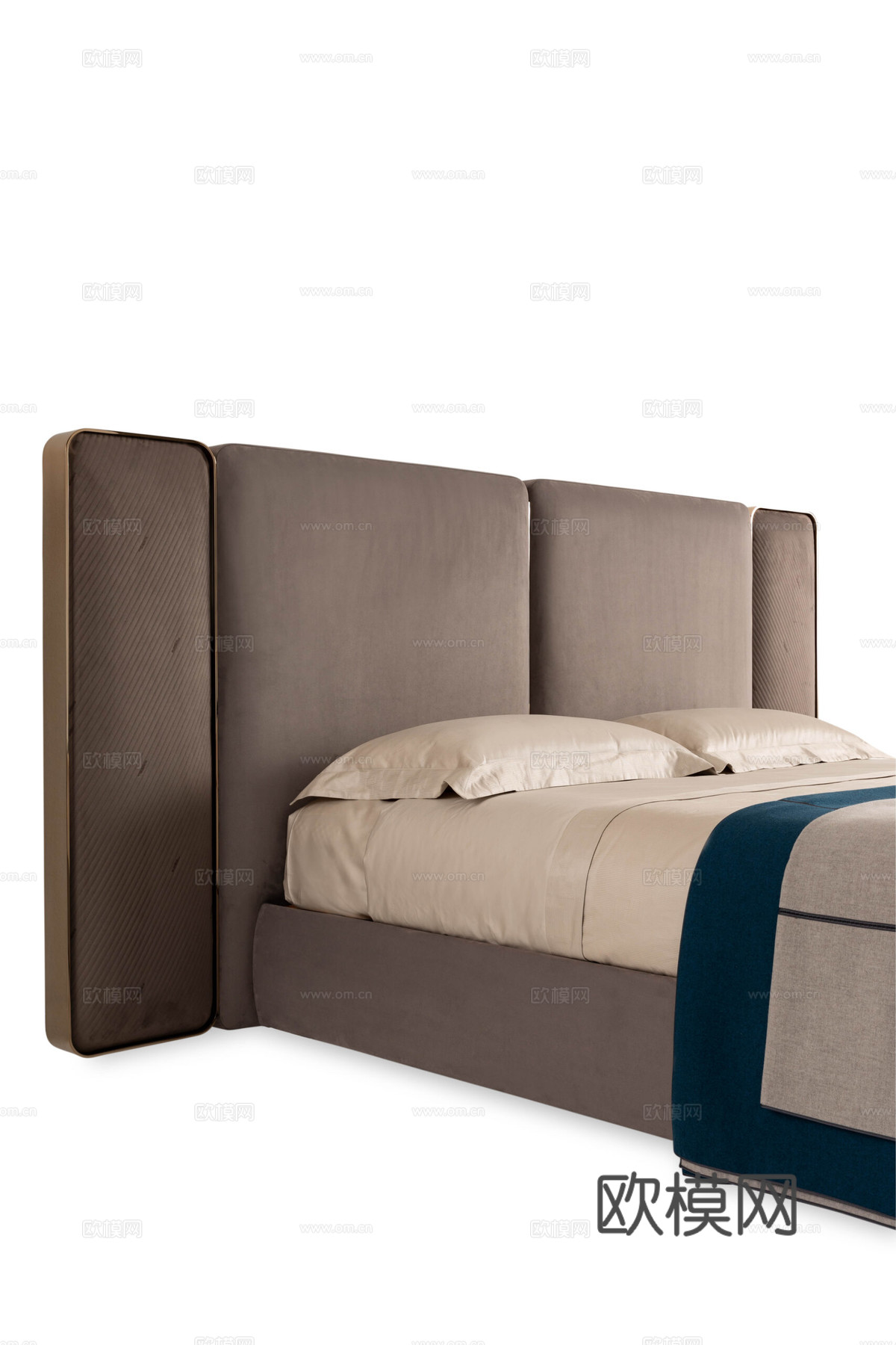 FENDI 意式双人床3d模型下载（渲染图1）