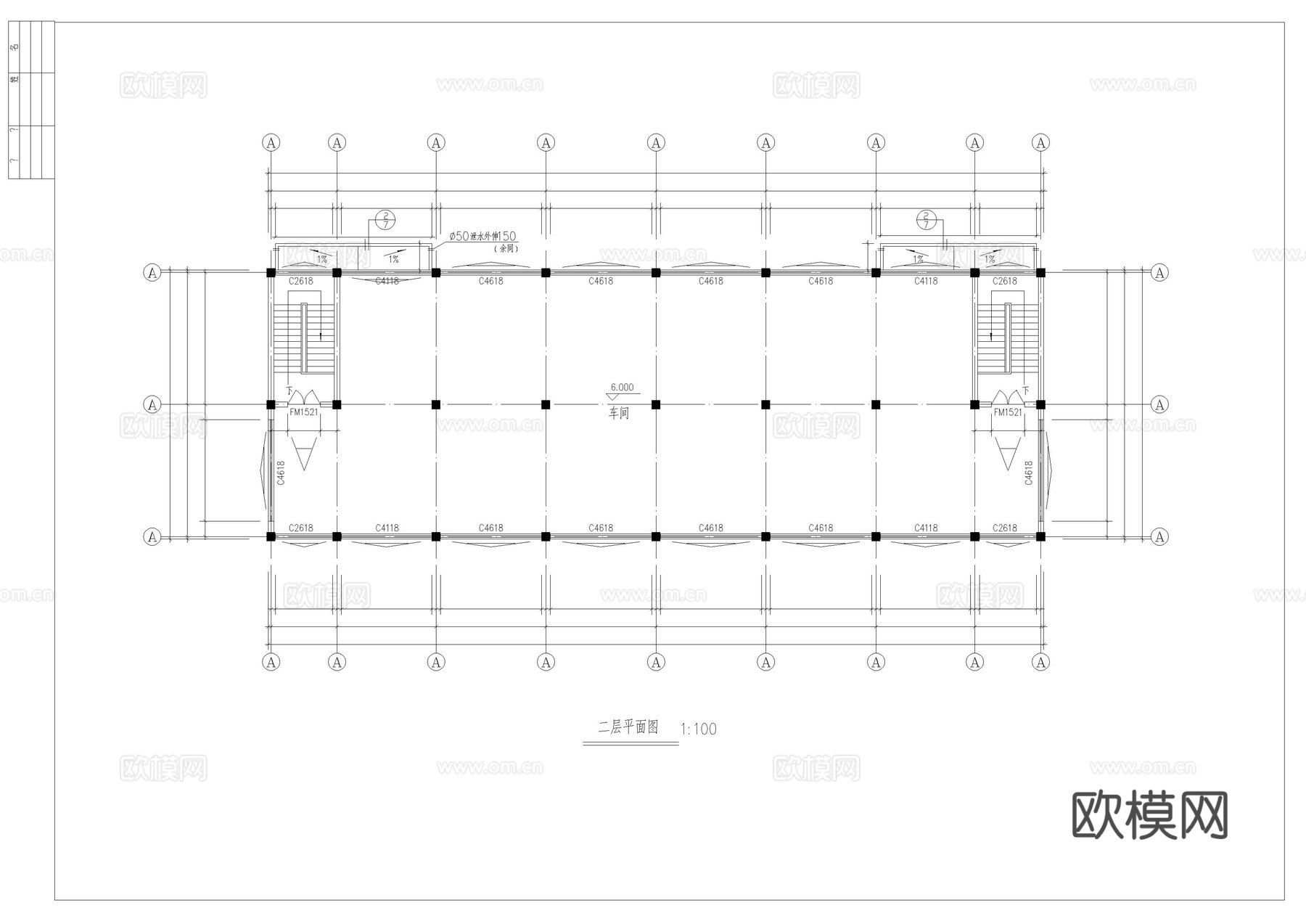 制衣车间建筑图cad施工图