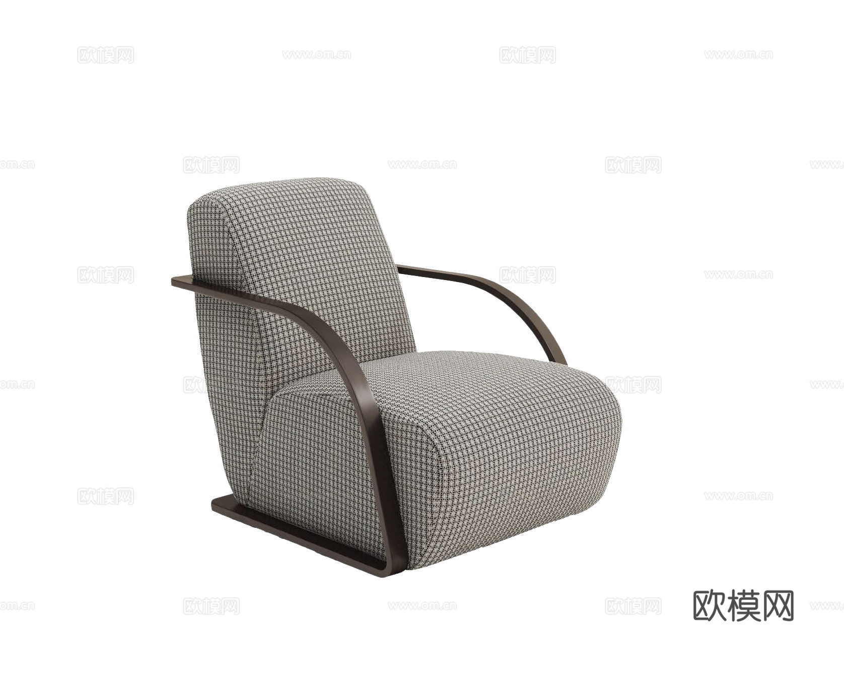 FENDI 意式单人沙发3d模型下载（渲染图2）