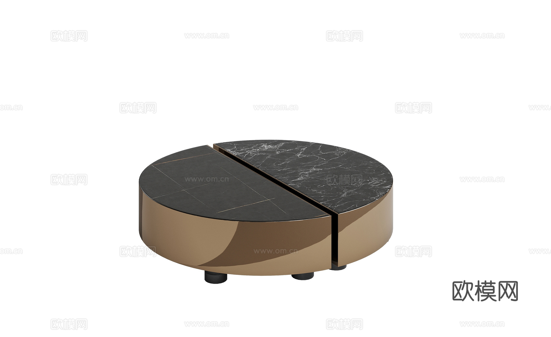 FENDI 意式组合茶几3d模型下载（渲染图1）