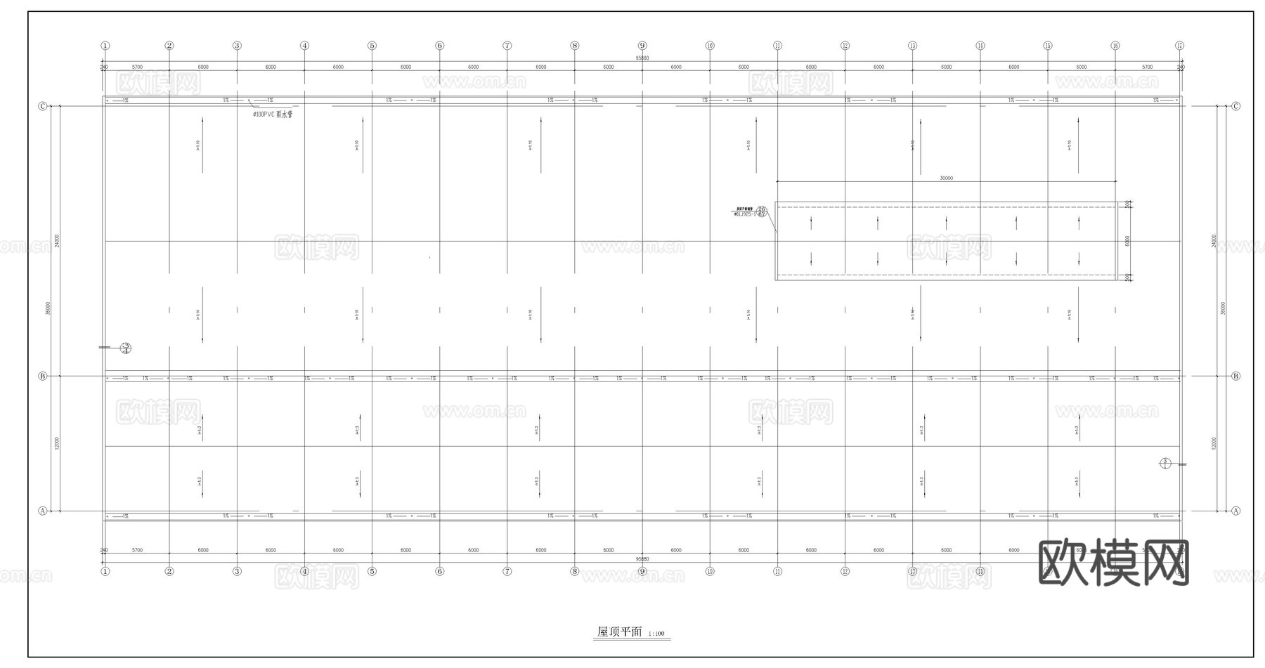 厂房建筑设计图cad施工图