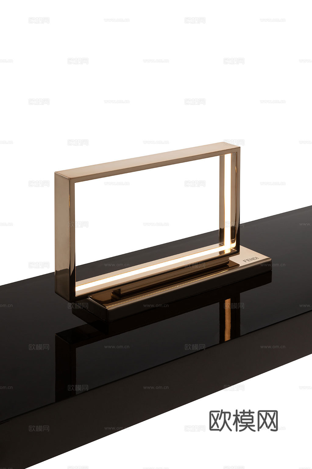 FENDI 意式方框台灯3d模型下载（渲染图1）