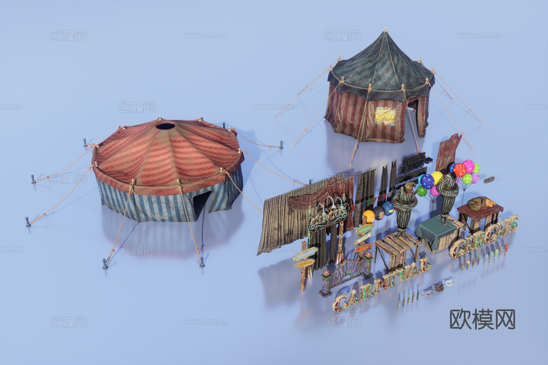 废弃的马戏团道具3d模型下载（渲染图4）