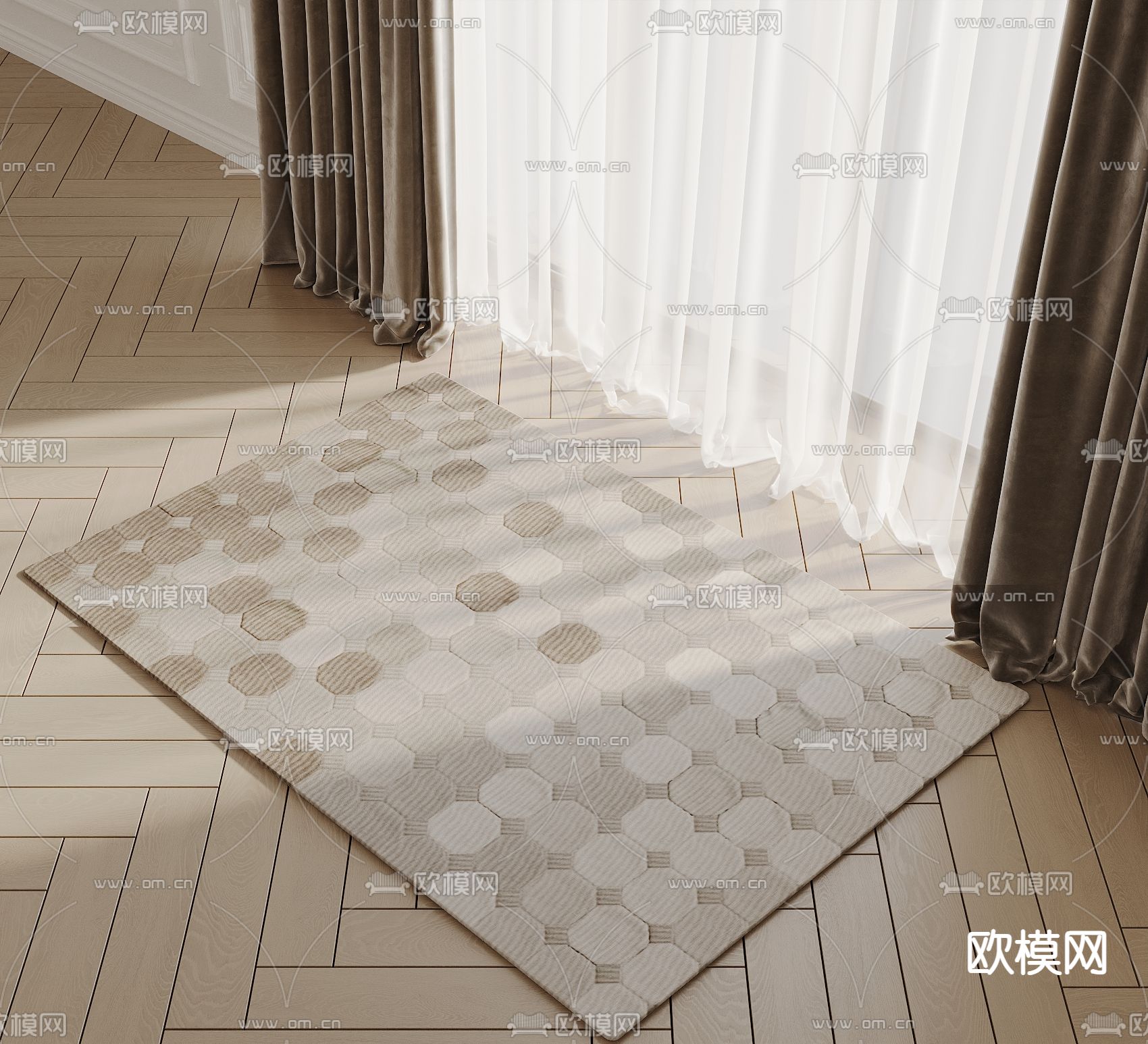 方毯 地毯3d模型