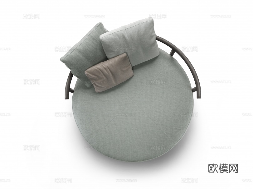 flexform 意式圆形沙发3d模型下载（渲染图2）