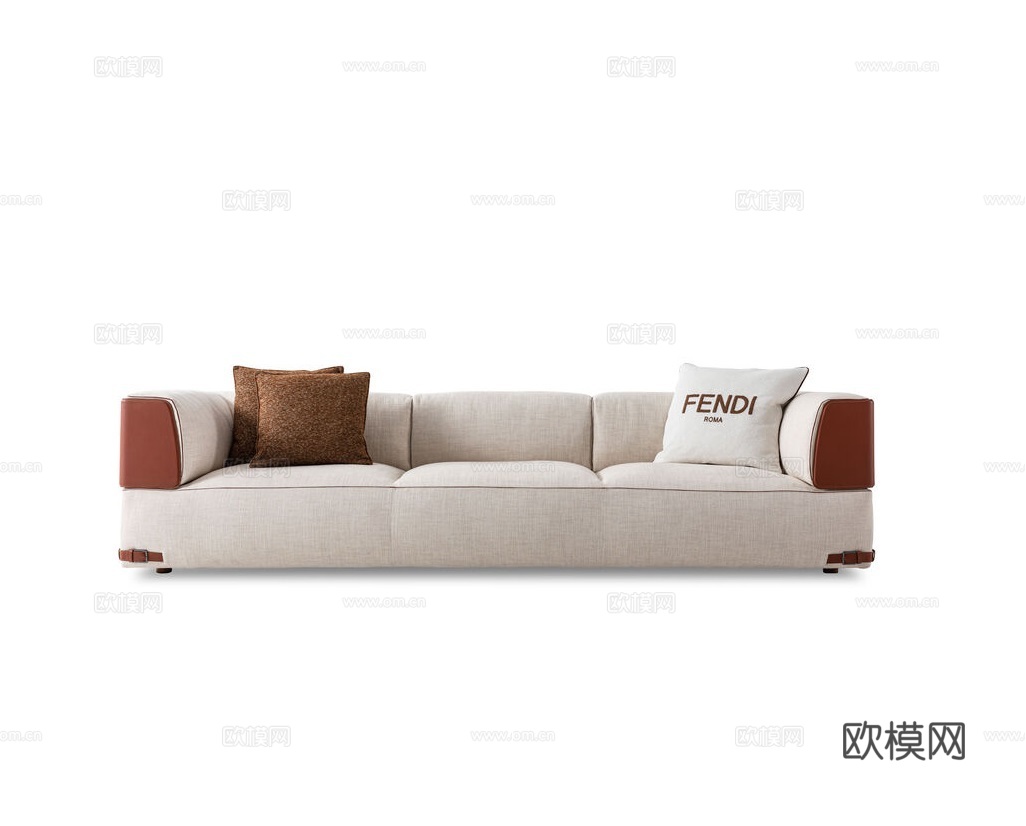 FENDI 意式双人沙发3d模型下载（渲染图1）