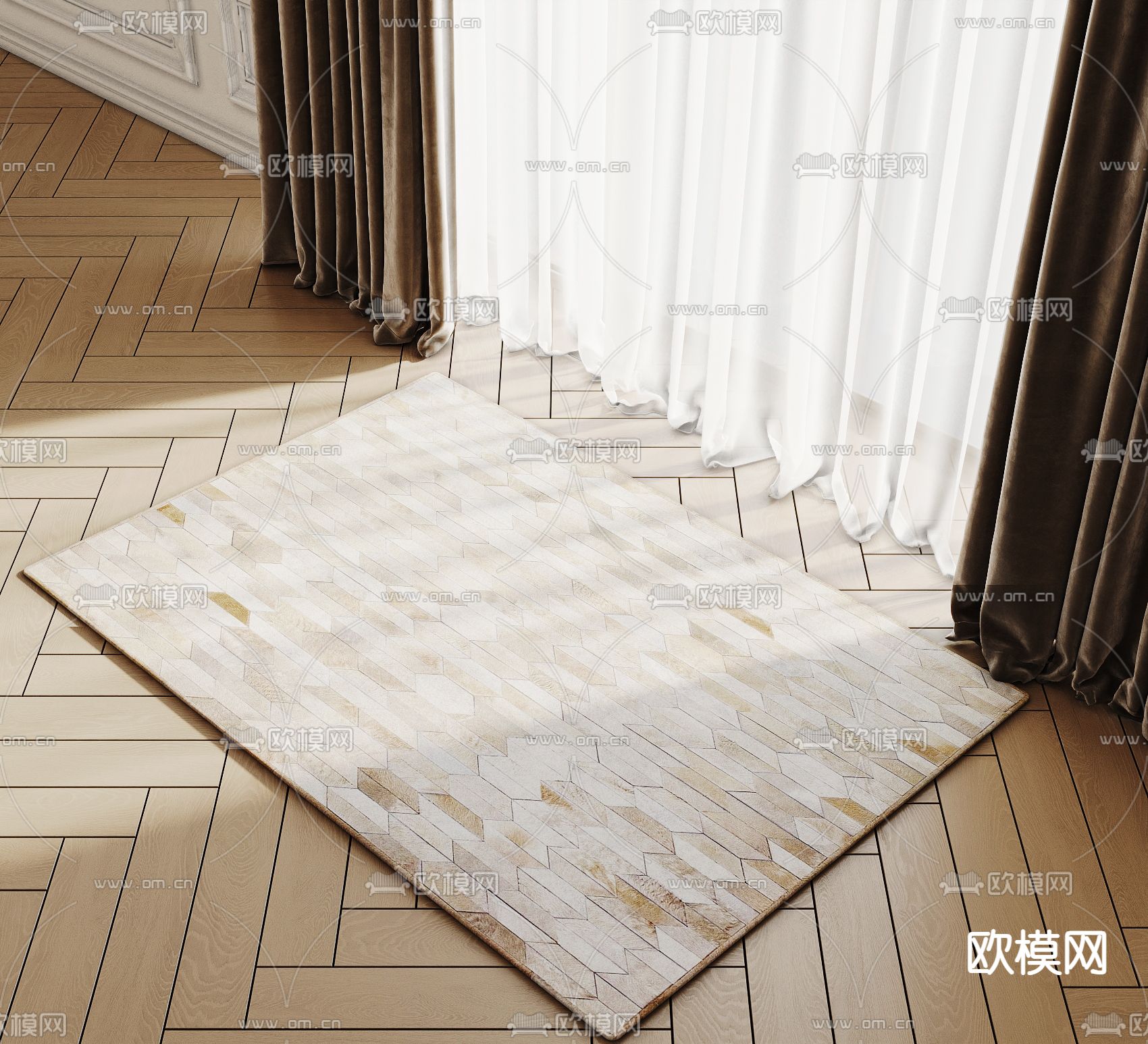 方毯 地毯3d模型