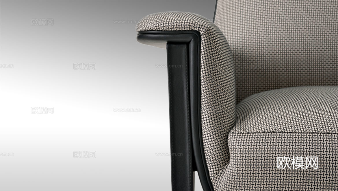 FENDI 意式扶手椅3d模型下载（渲染图3）
