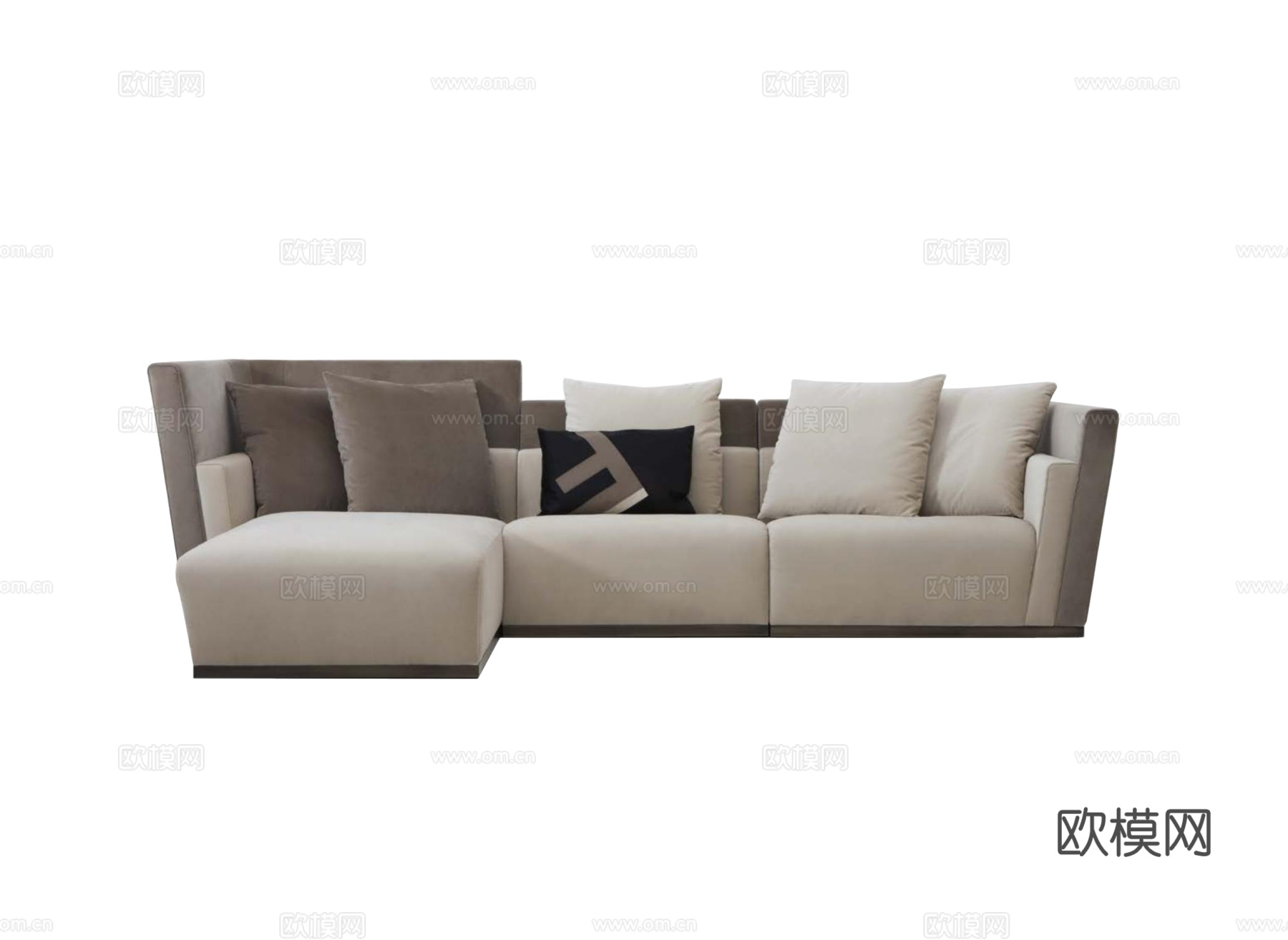 FENDI 意式三人沙发3d模型下载