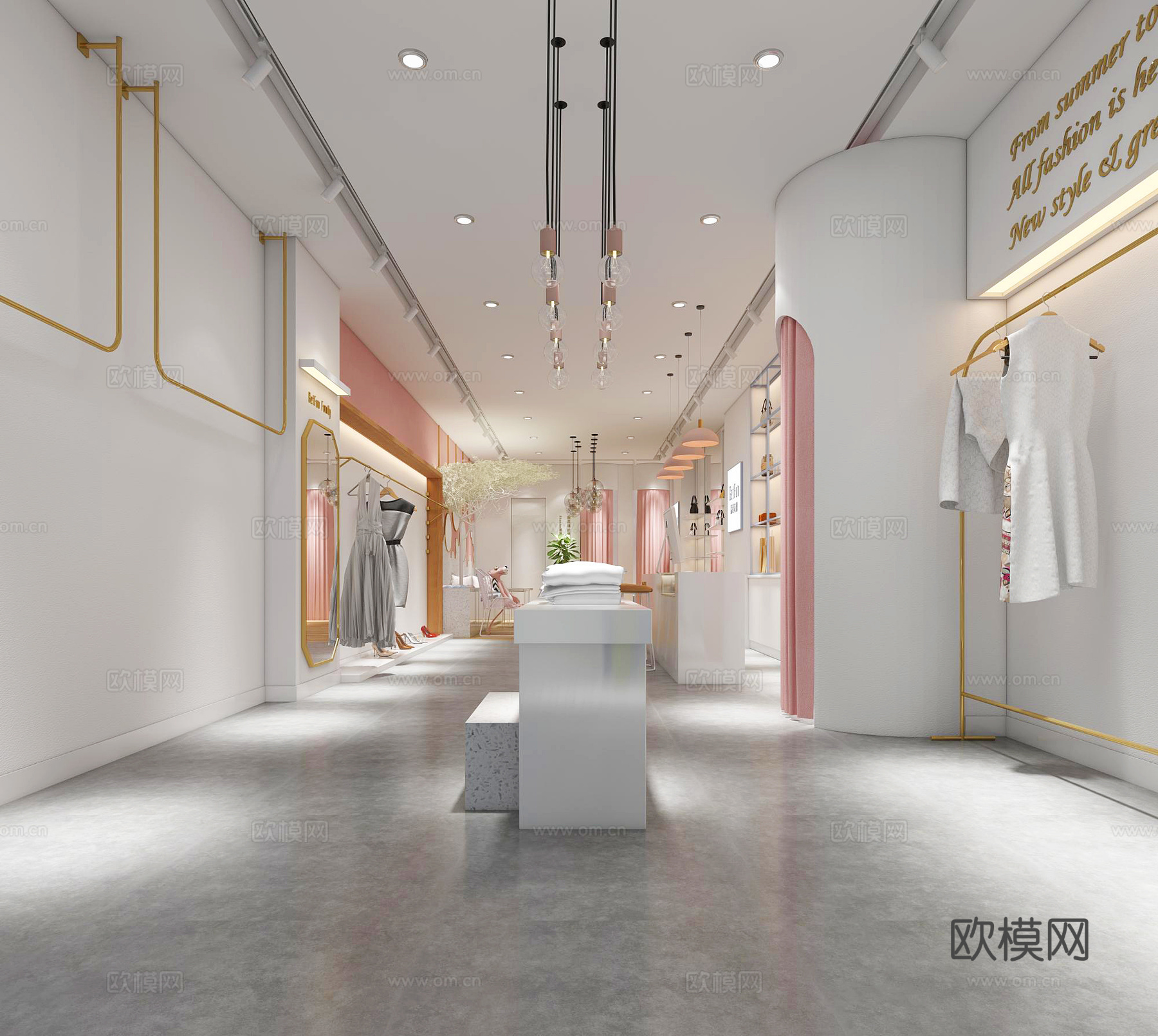 北欧风格服装店3d模型