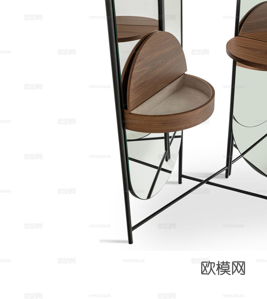 FENDI 意式穿衣镜3d模型下载（渲染图2）