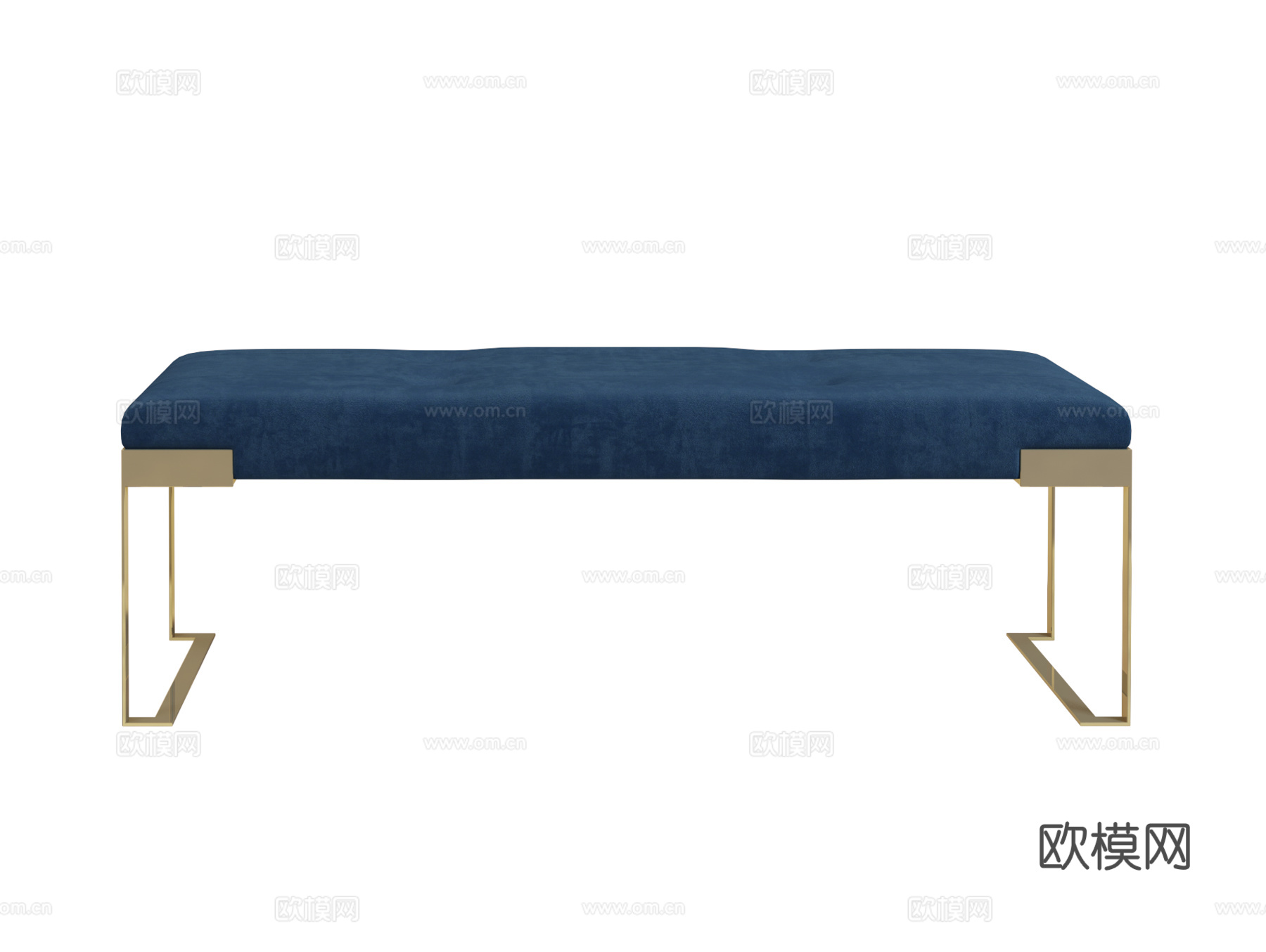 FENDI 轻奢床尾凳3d模型下载（渲染图2）
